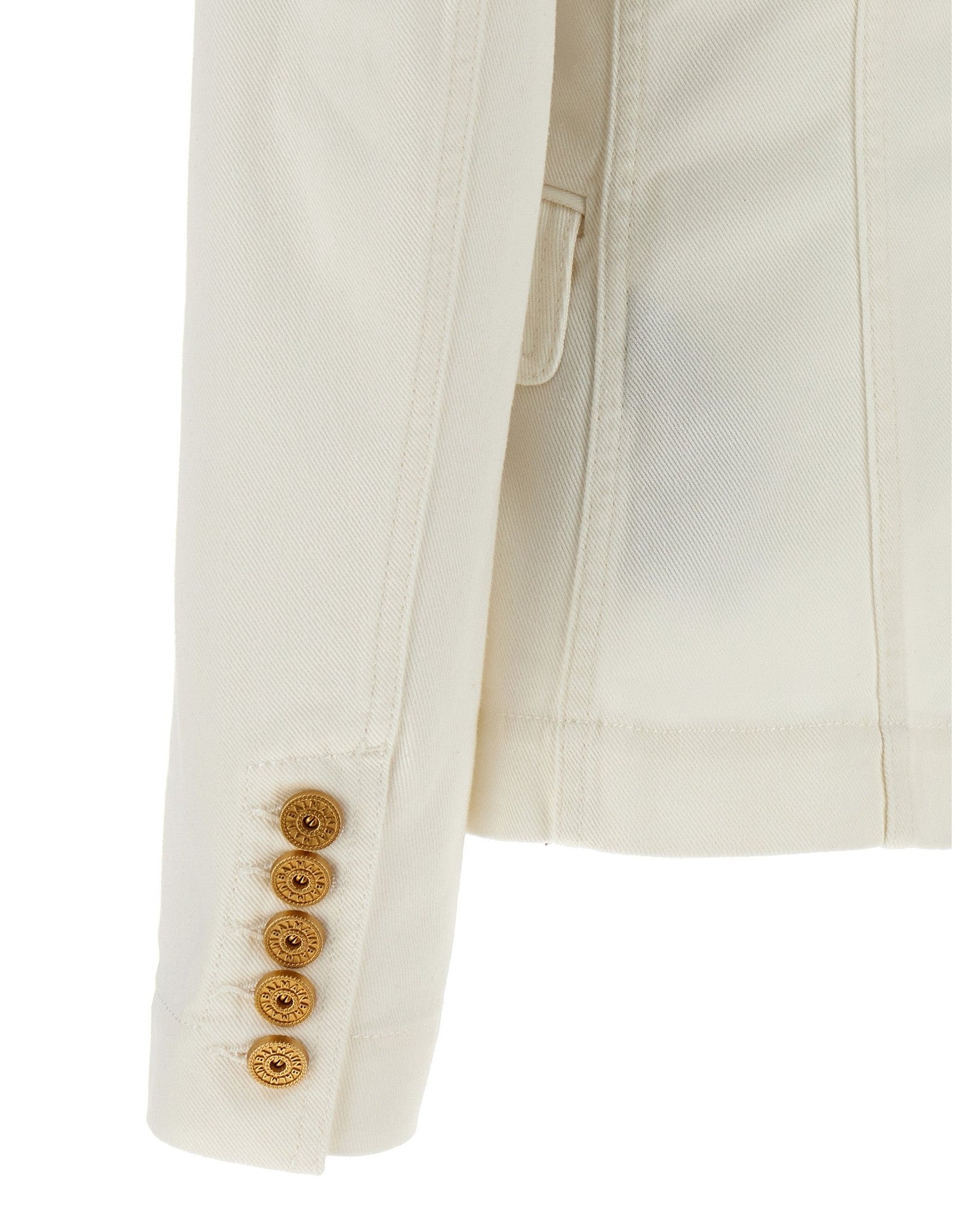 Balmain Denim Double Breasted Blazer Glam Steals