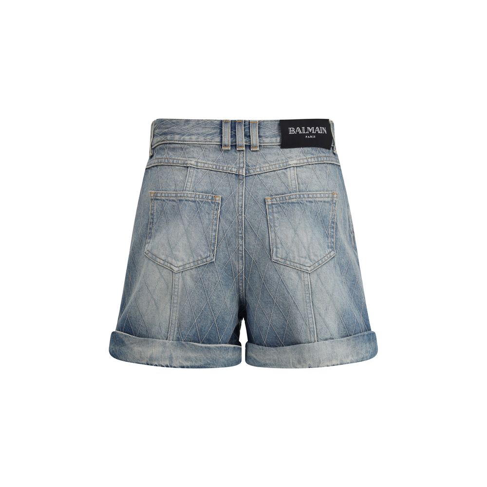 Balmain Denim Shorts Glam Steals