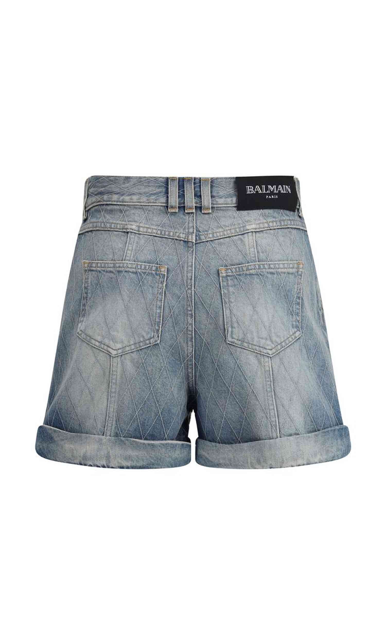 Balmain Denim Shorts Glam Steals
