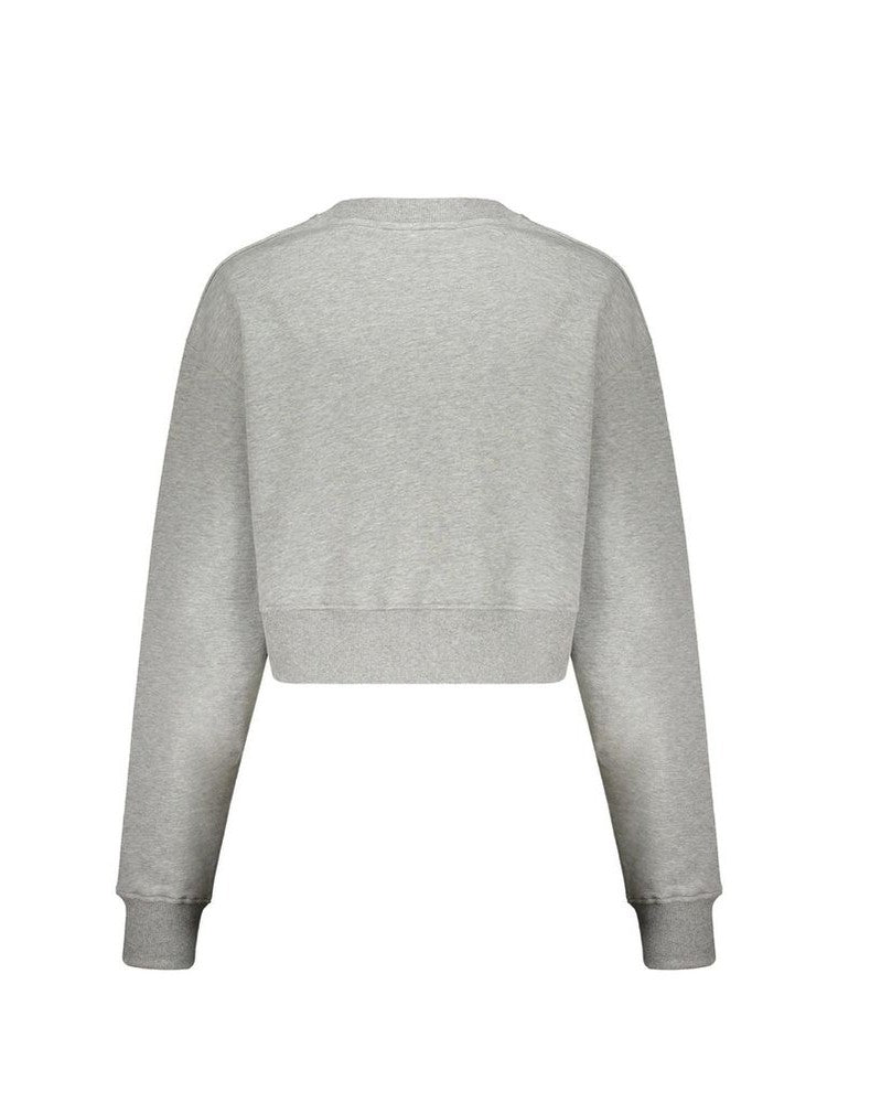 Balmain Gray Cotton Sweatshirt 