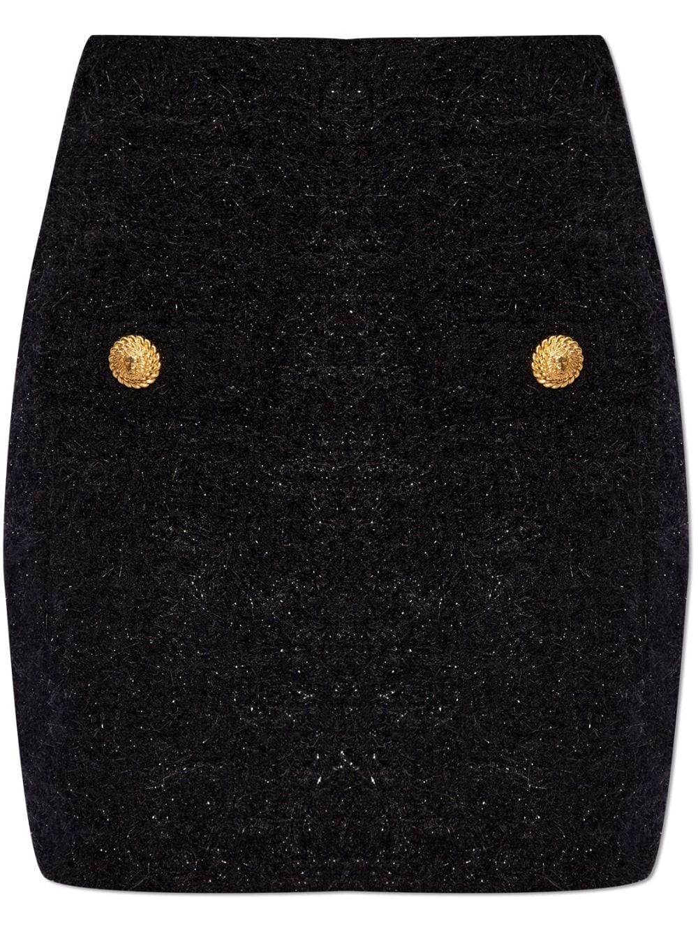 Balmain High Waisted Bouclé Miniskirt Glam Steals