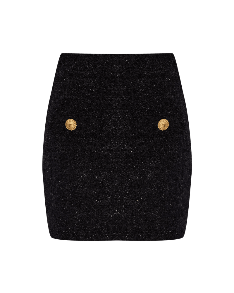 Balmain High Waisted Bouclé Miniskirt Glam Steals
