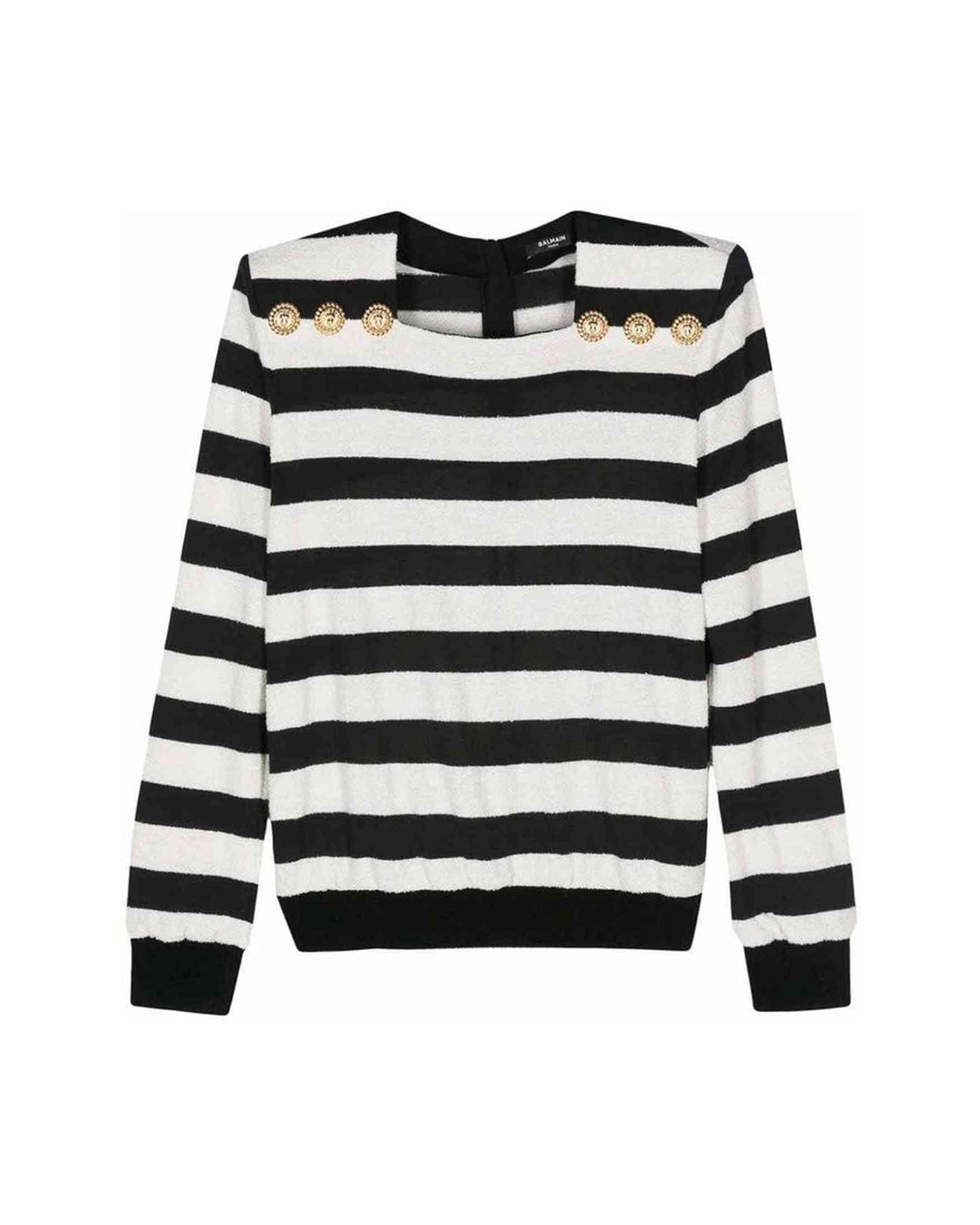 Balmain Jersey Striped Top Glam Steals