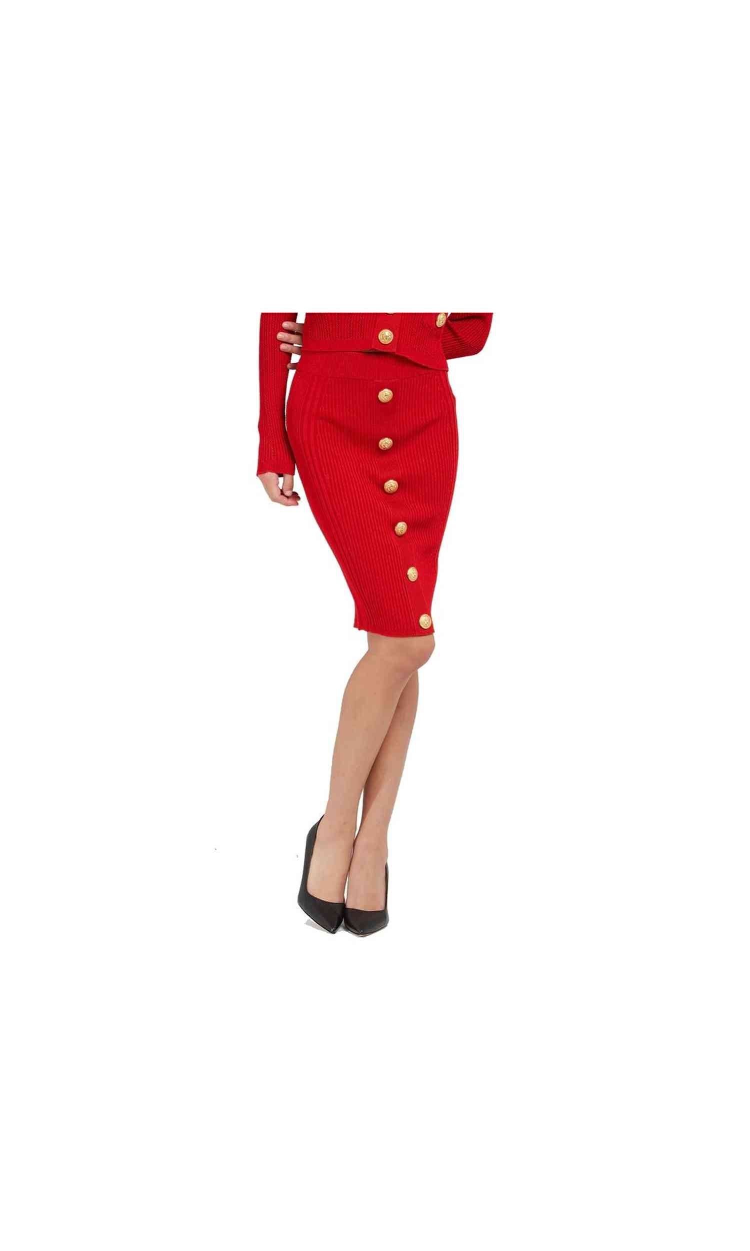 Balmain Knee Length Mini Skirt Glam Steals
