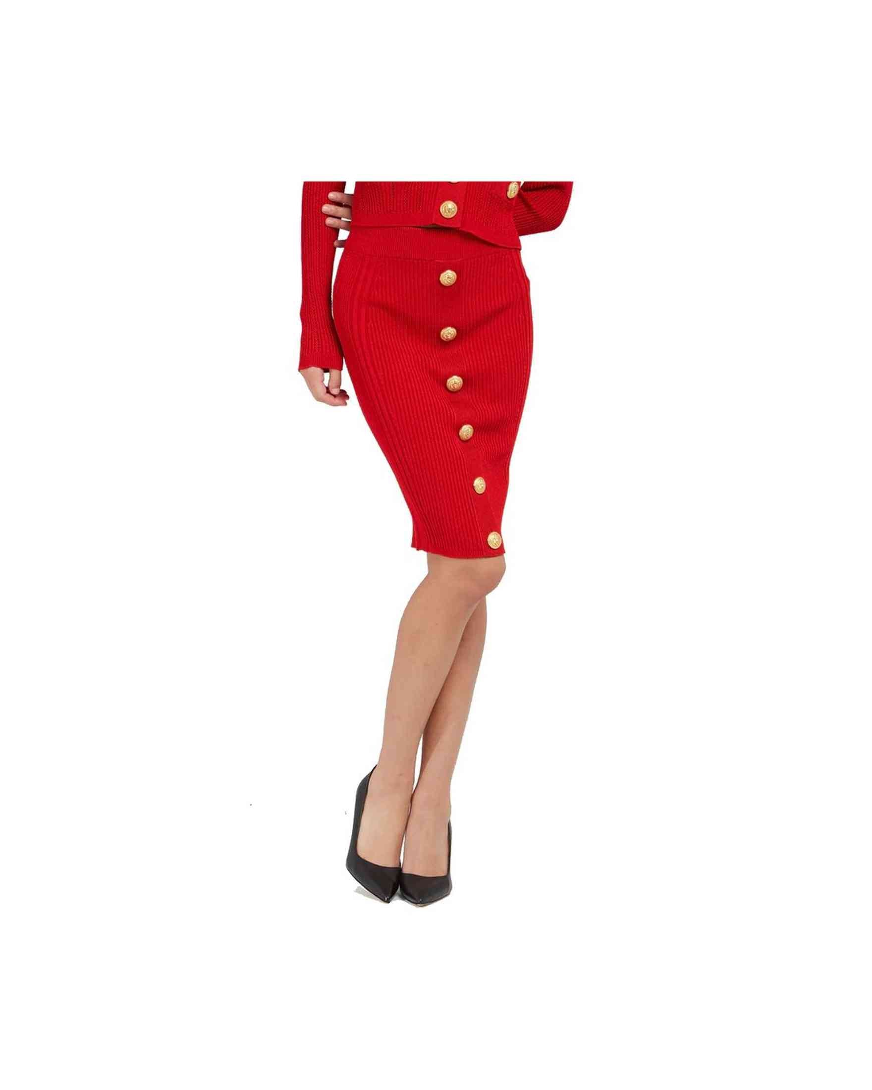Balmain Knee Length Mini Skirt Glam Steals