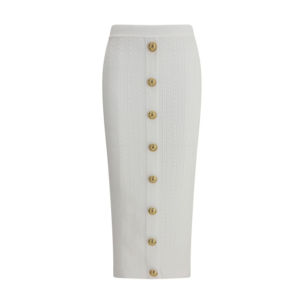 Balmain Knit Midi Skirt Glam Steals