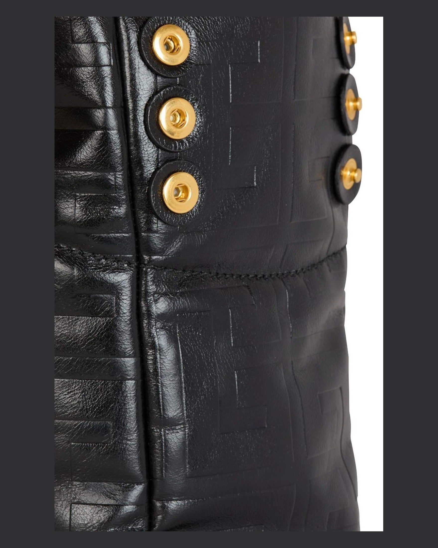 Balmain Leather 1945 Soft Pb Monogrammed Crinkled Small Tote Bag Glam Steals