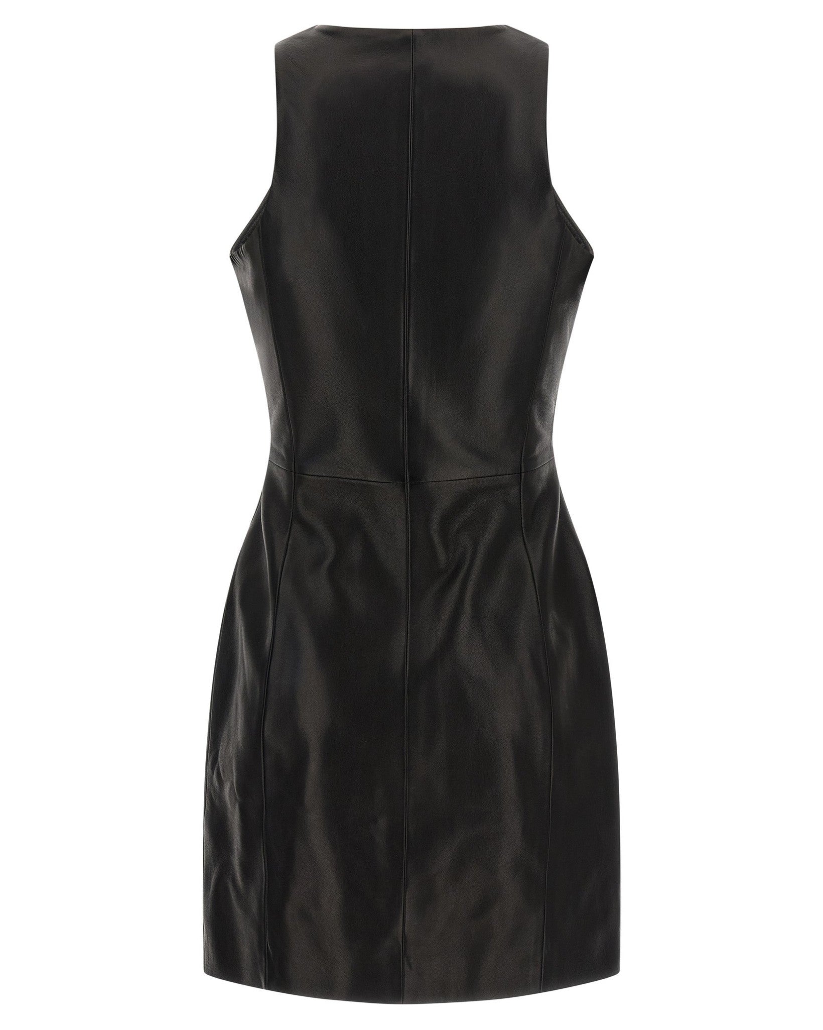 Balmain Leather Maxi Zip Dress Glam Steals