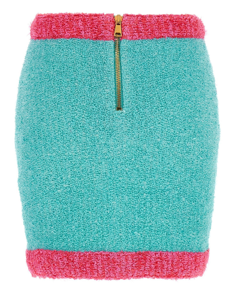 Balmain Leone Button Two Tone Skirt Glam Steals