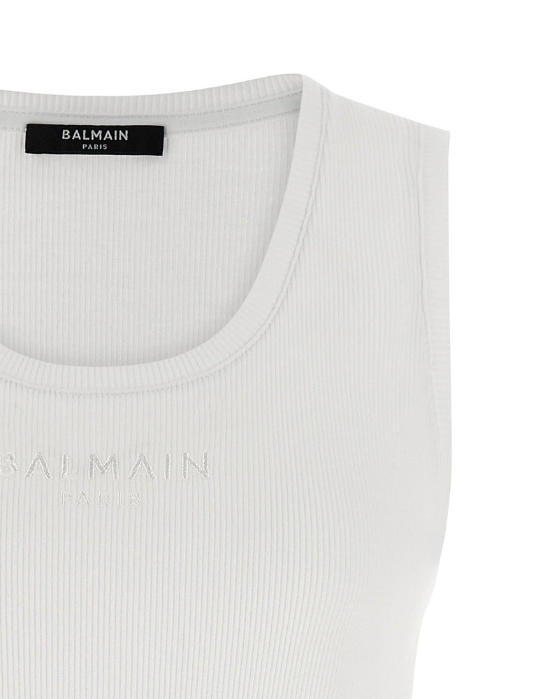Balmain Logo Embroidery Tank Top Glam Steals