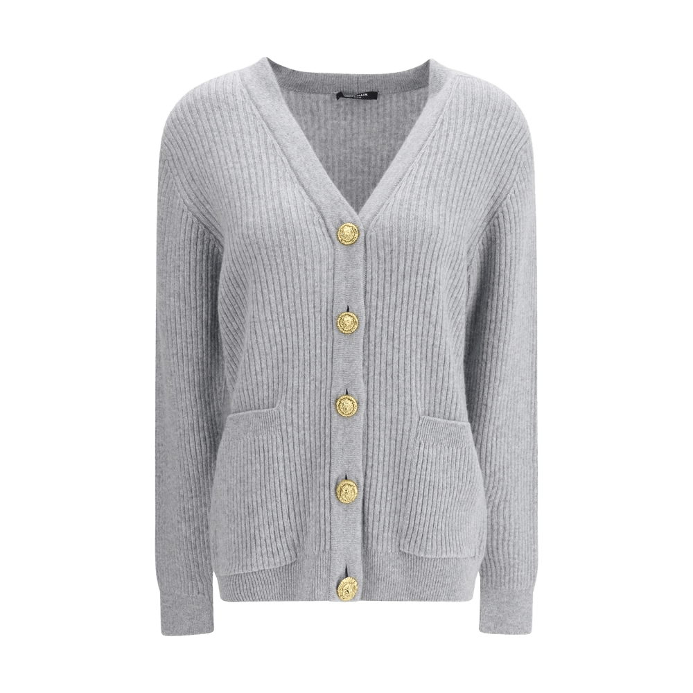 Balmain Long Cashmere Cardigan with Buttons Glam Steals