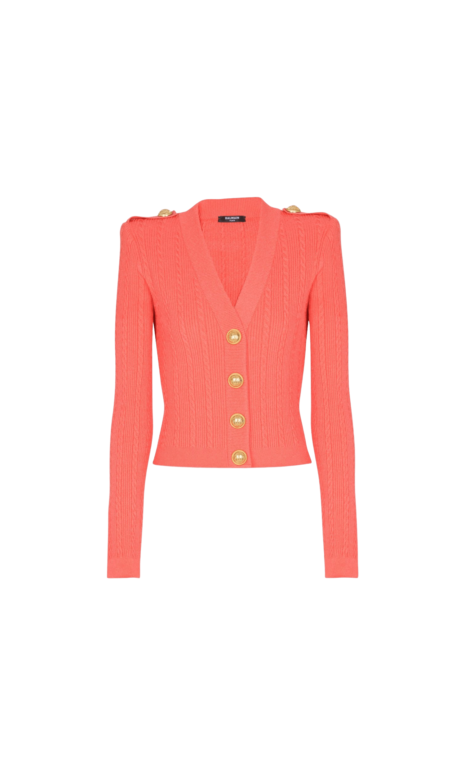 Balmain Long Sleeved Twisted Knit Cardigan Glam Steals
