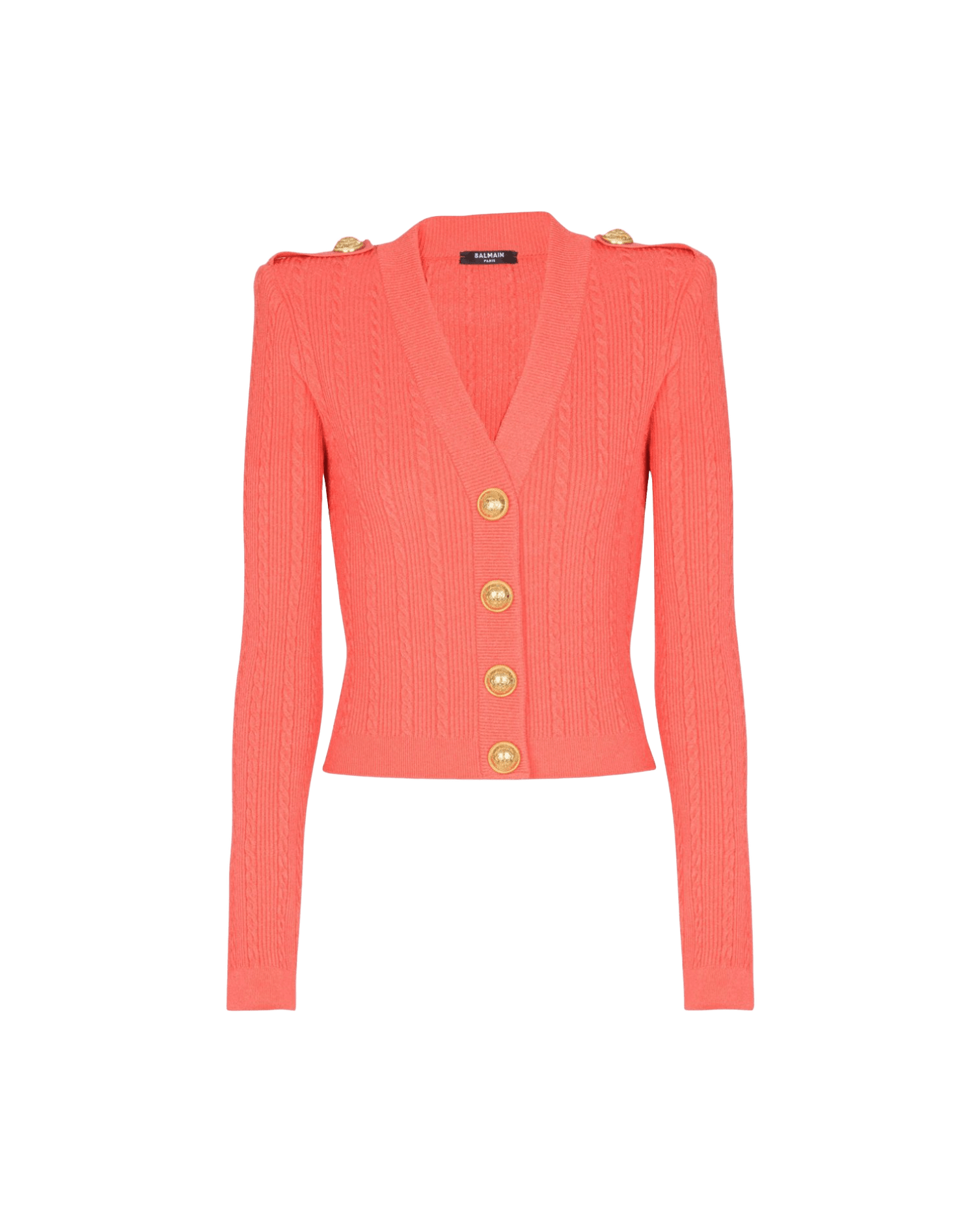 Balmain Long Sleeved Twisted Knit Cardigan Glam Steals