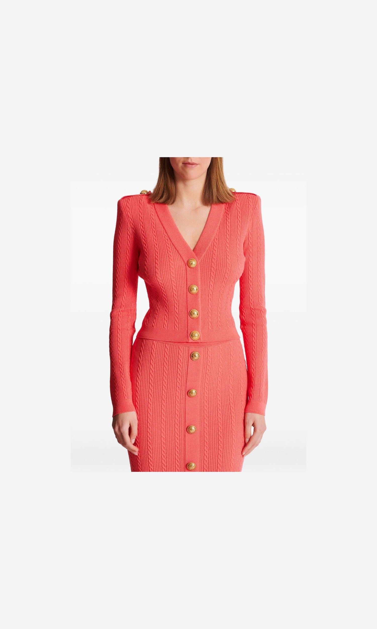 Balmain Long Sleeved Twisted Knit Cardigan Glam Steals