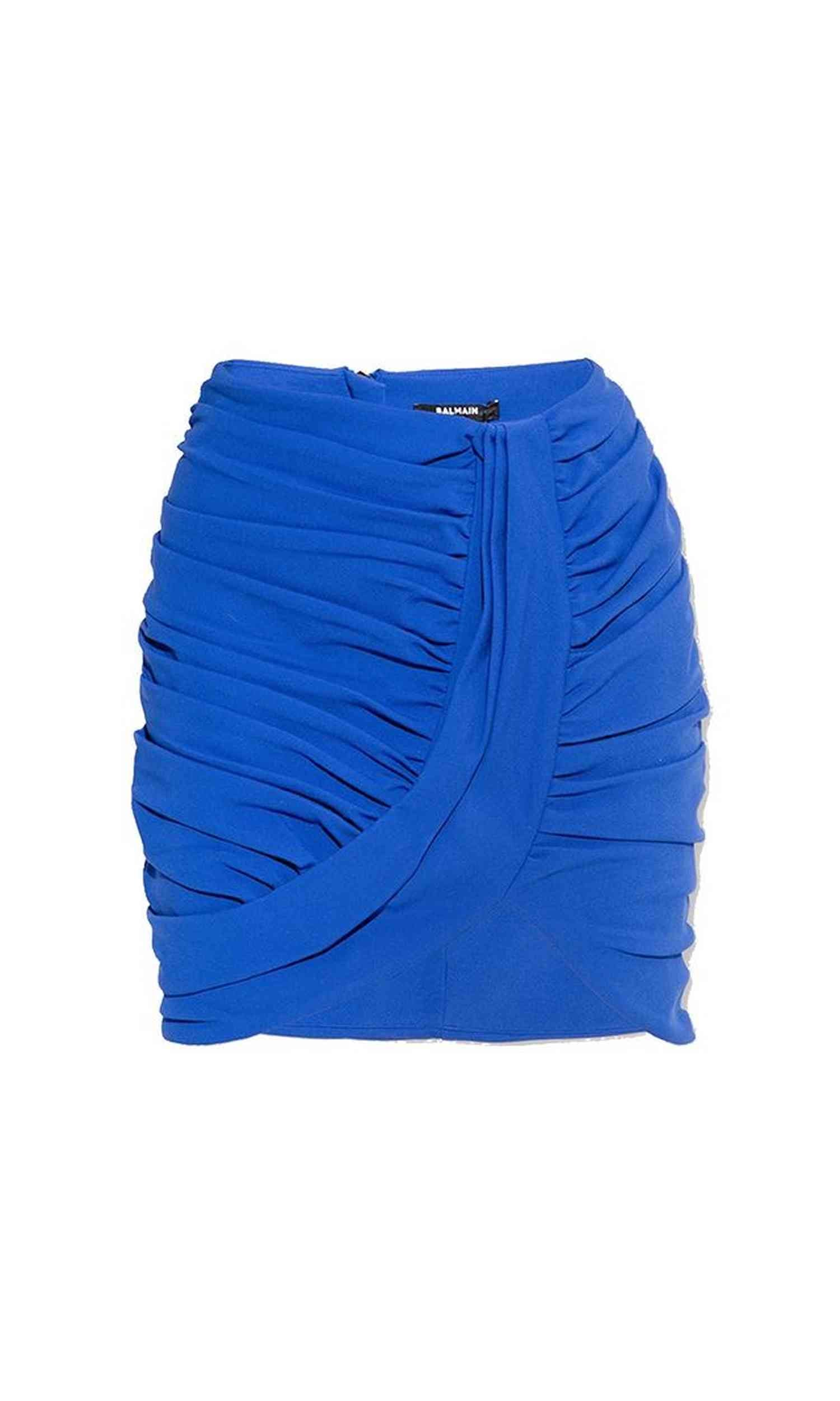 Balmain Mini Draped Skirt Glam Steals