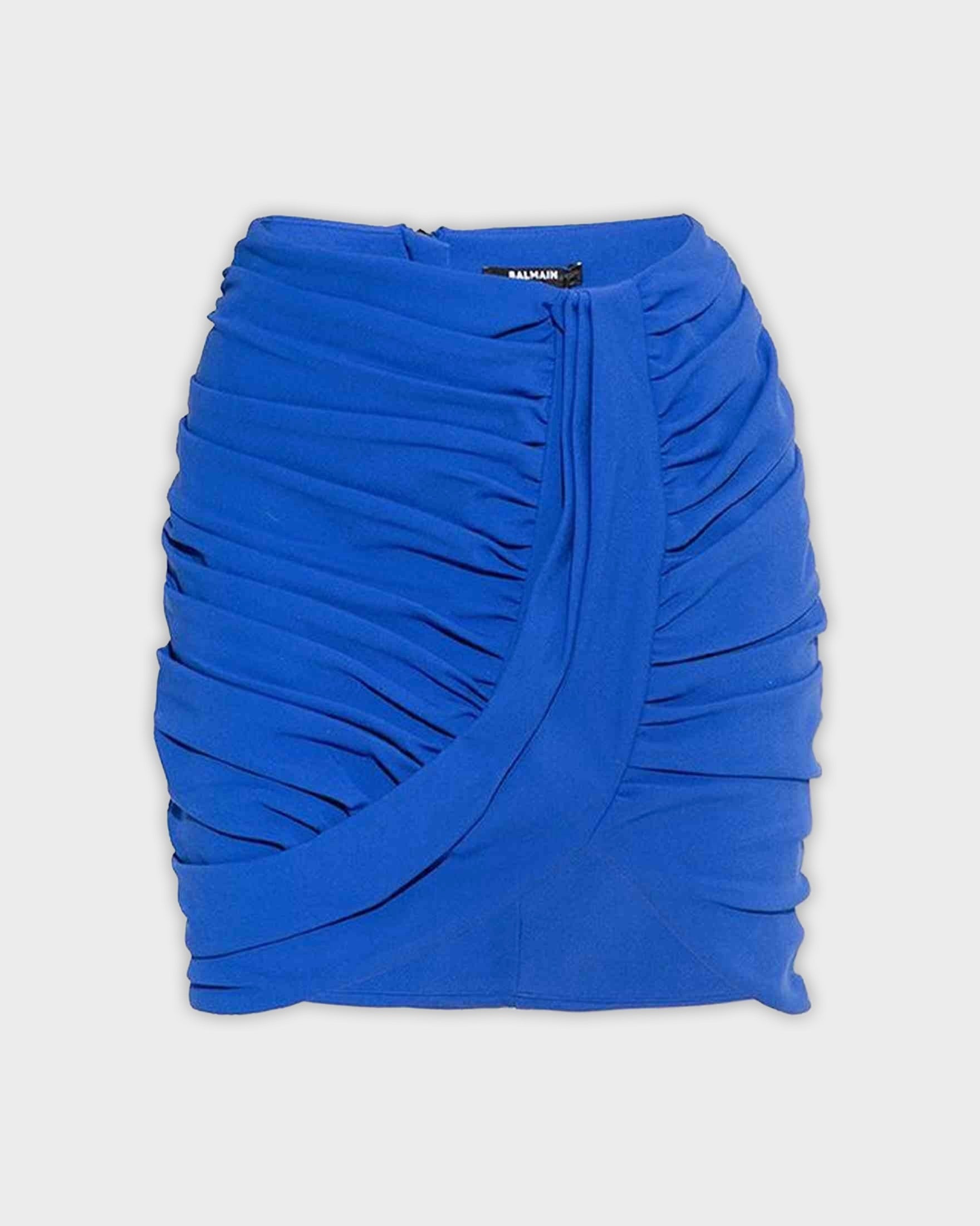 Balmain Mini Draped Skirt Glam Steals