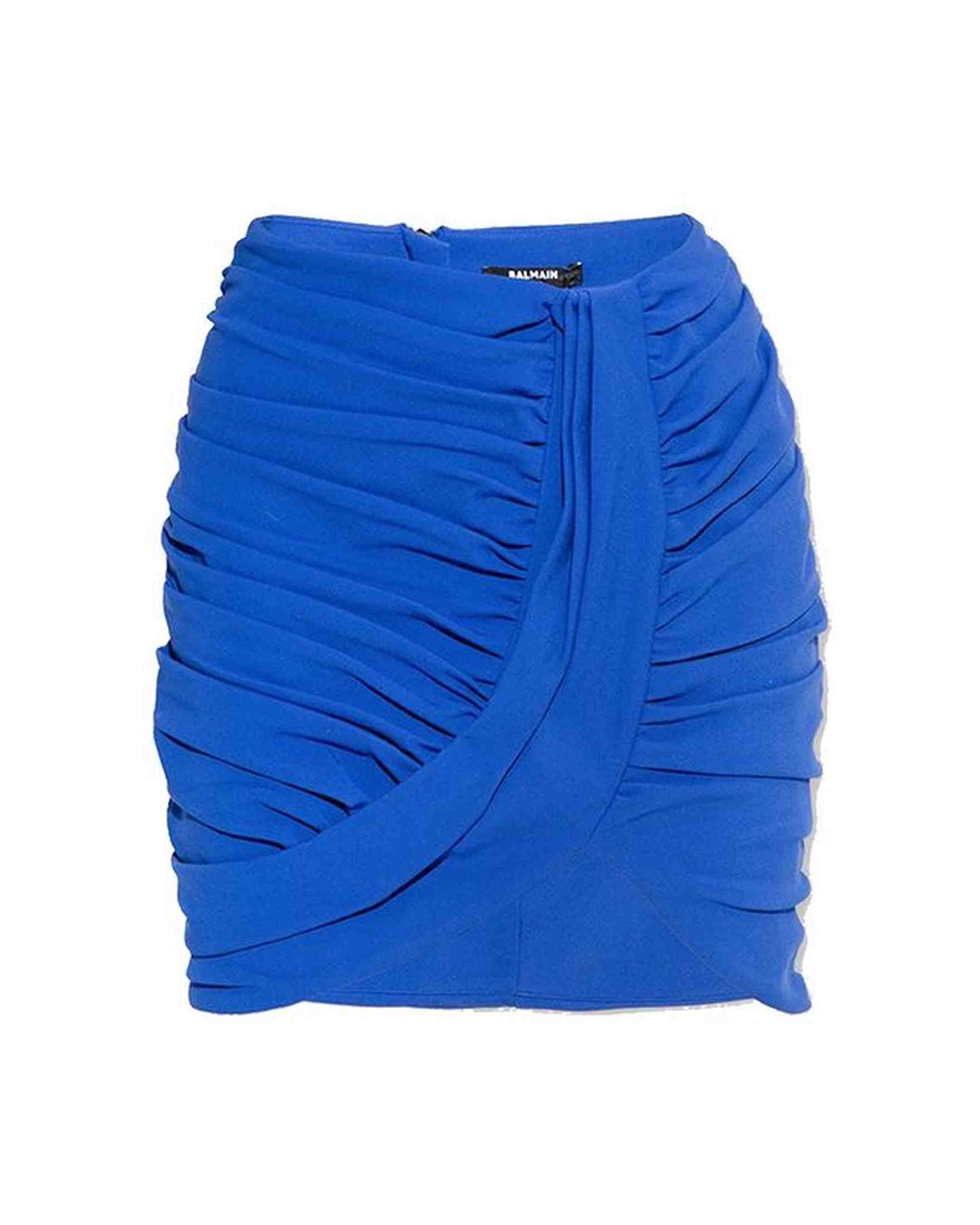 Balmain Mini Draped Skirt Glam Steals