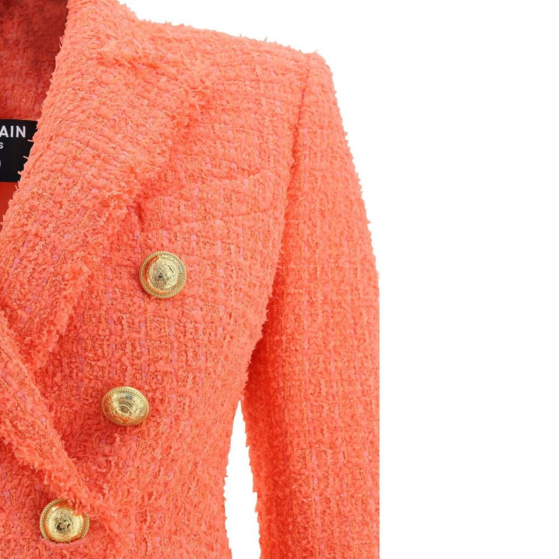 Balmain Orange Cotton Blazer Glam Steals