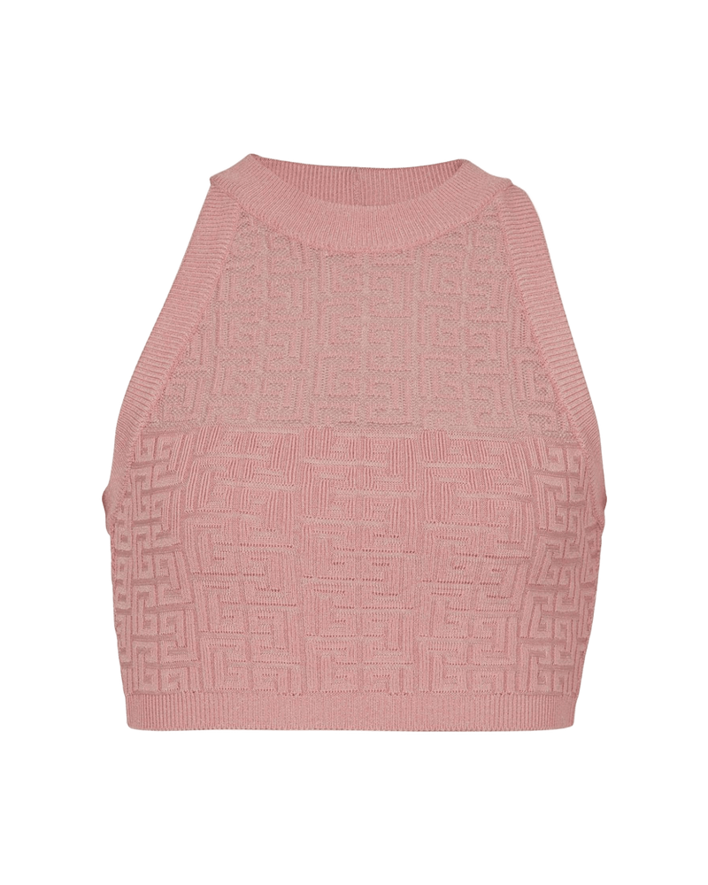 Balmain Pb Labyrinth Knit Top Glam Steals