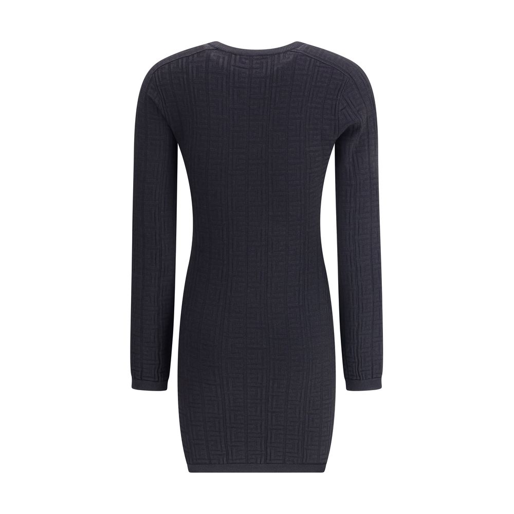 Balmain Pb Patterned Short Dress Glam Steals