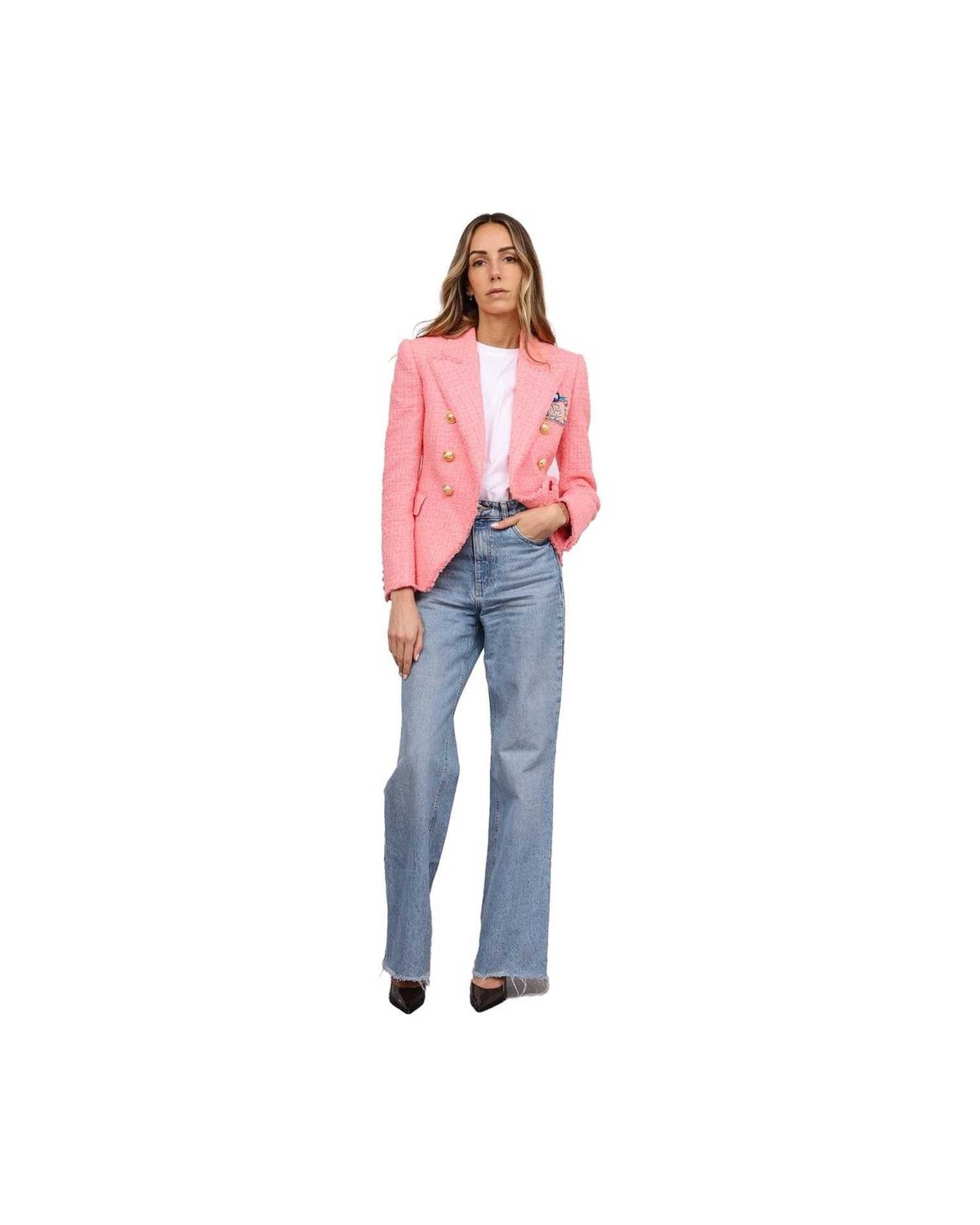 Balmain Pink Cotton Suits & Blazer Glam Steals