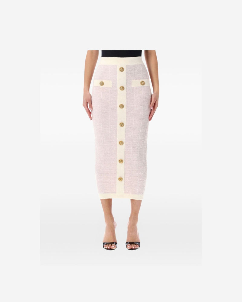 Balmain Pink Skirt Glam Steals