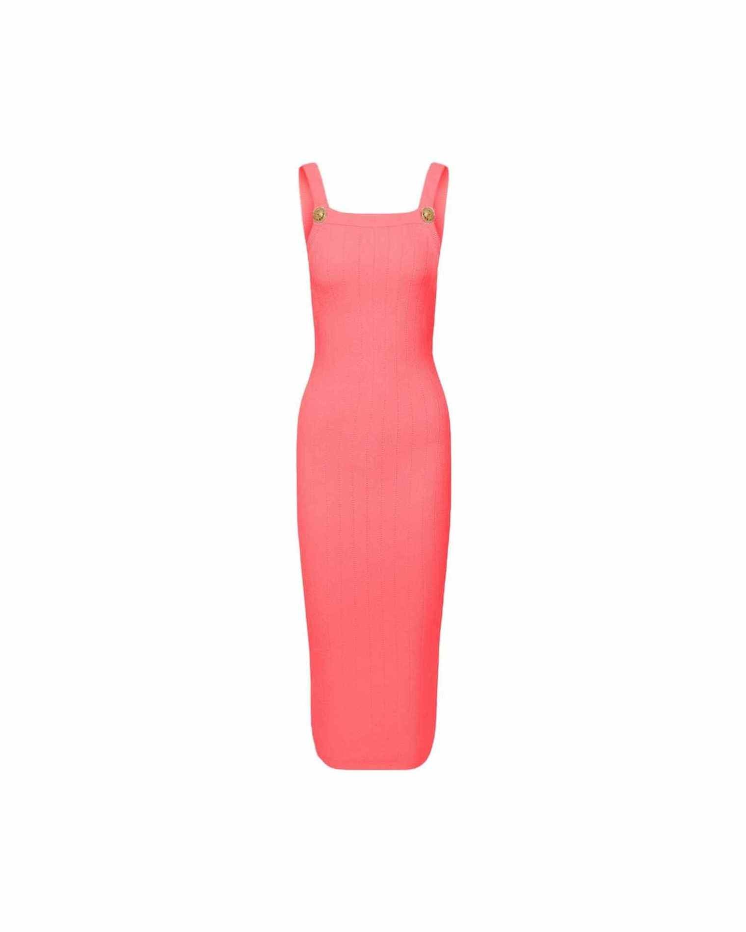 Balmain Pink Viscose Dress Glam Steals