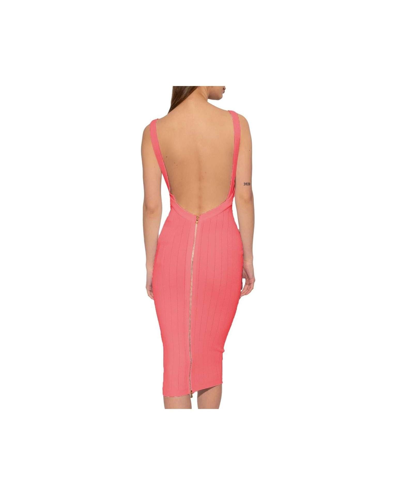 Balmain Pink Viscose Dress Glam Steals