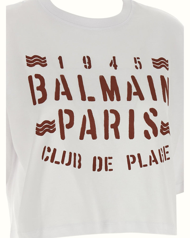 Balmain Plage Print T-shirt Glam Steals