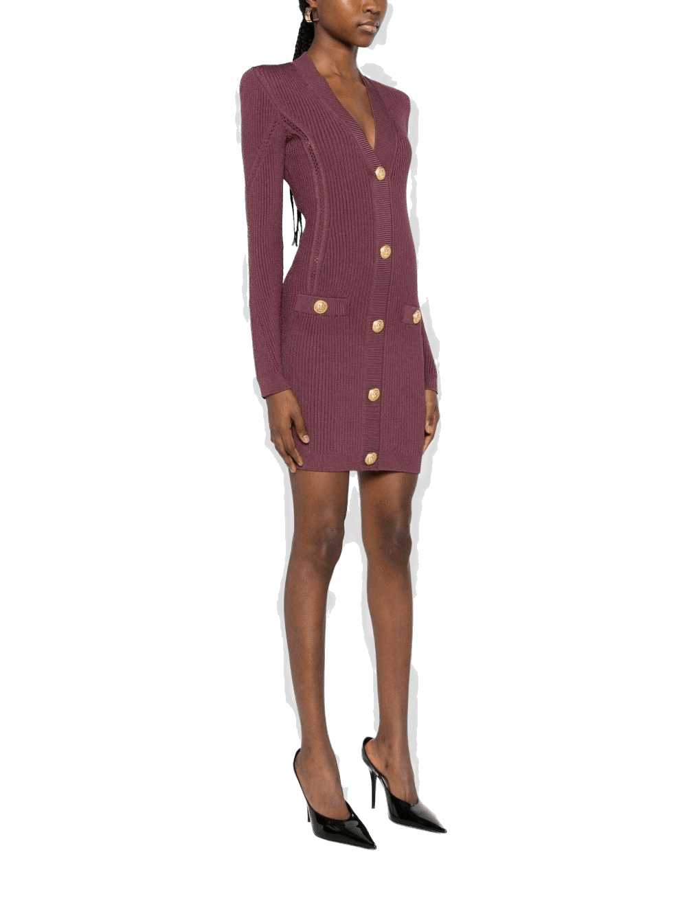 Balmain Purple Dress Glam Steals