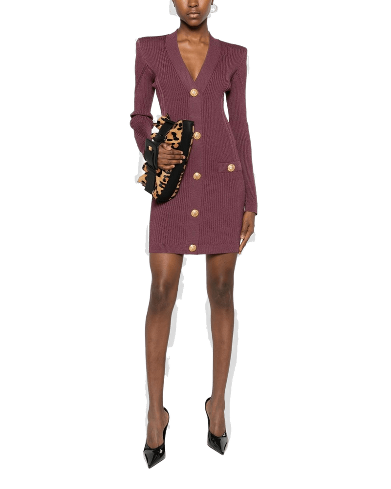 Balmain Dress Purple Glam Steals