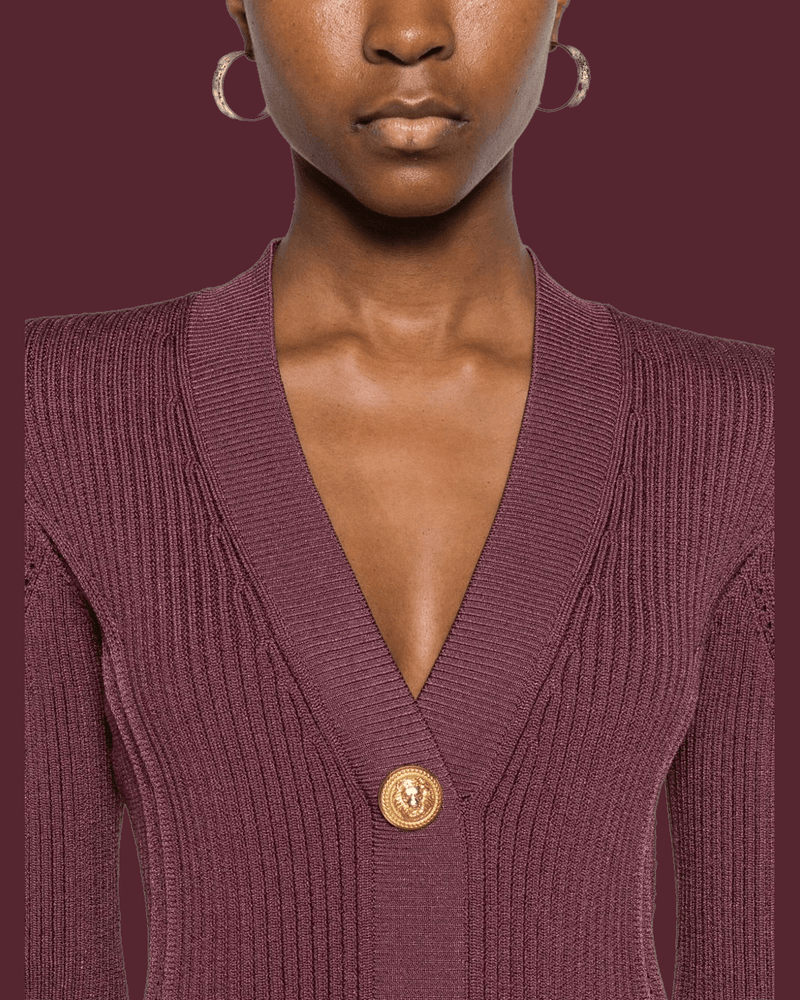 Balmain Dress Purple Glam Steals