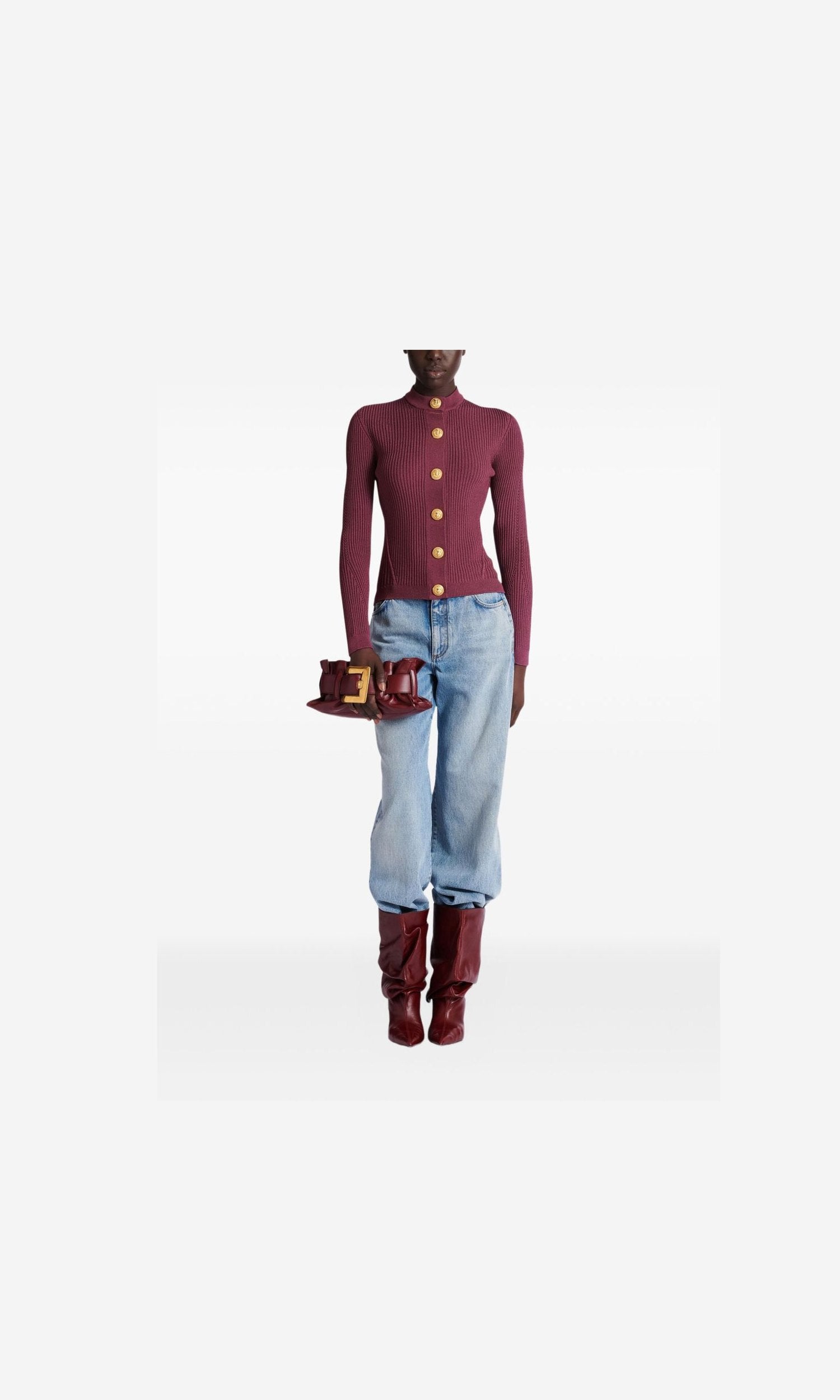Balmain Purple Sweater Glam Steals
