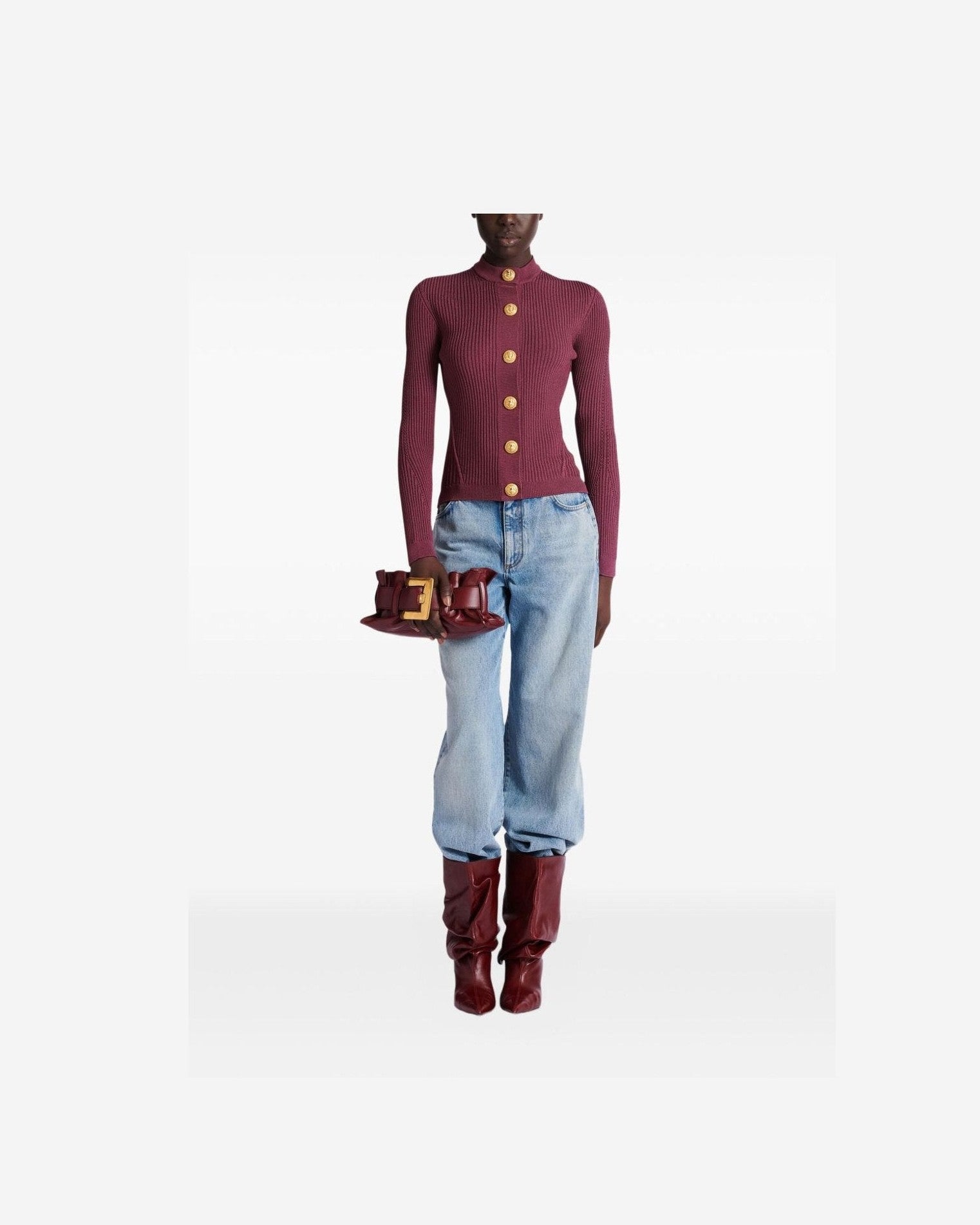 Balmain Purple Sweater Glam Steals