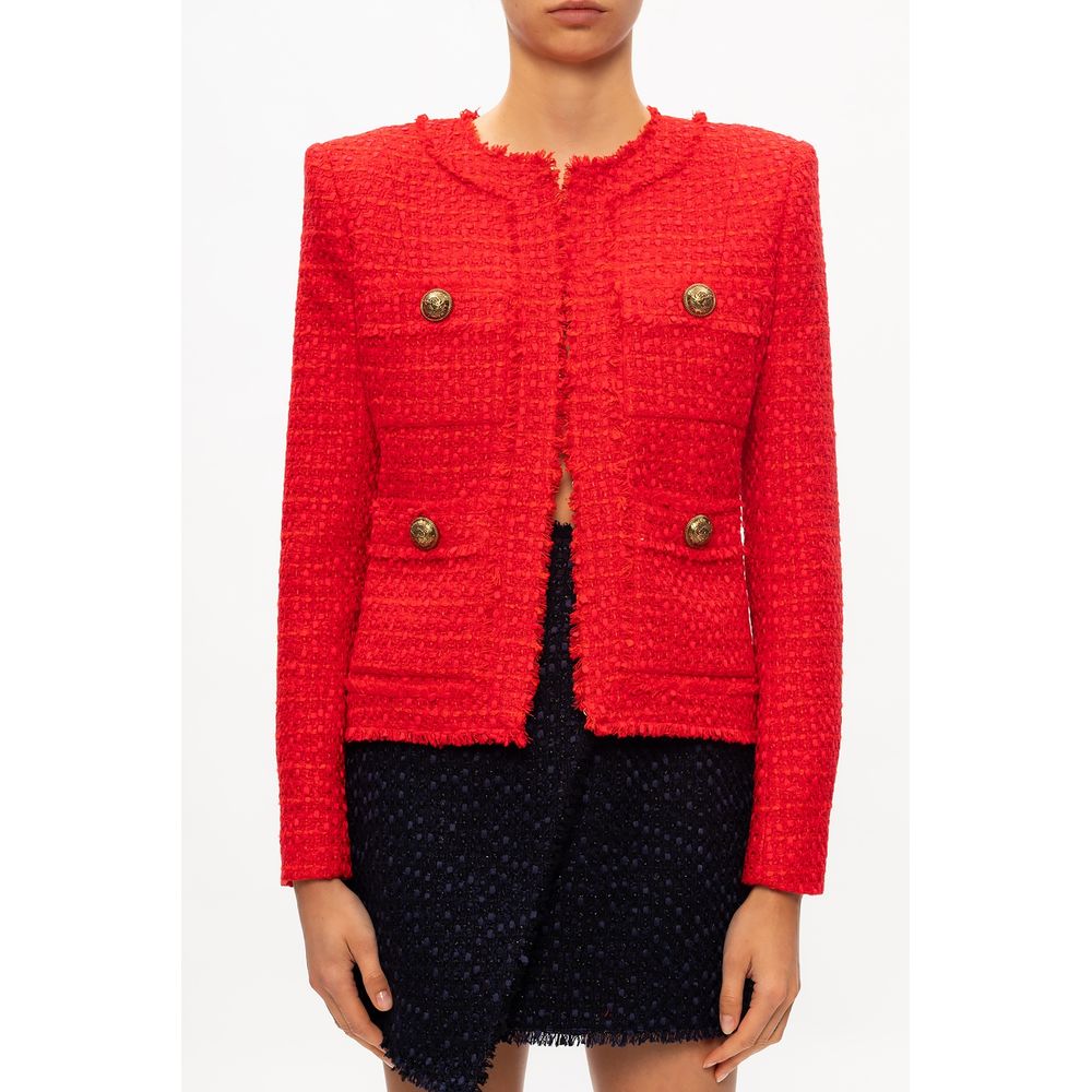 Balmain Red Nylon Suits & Blazer Glam Steals