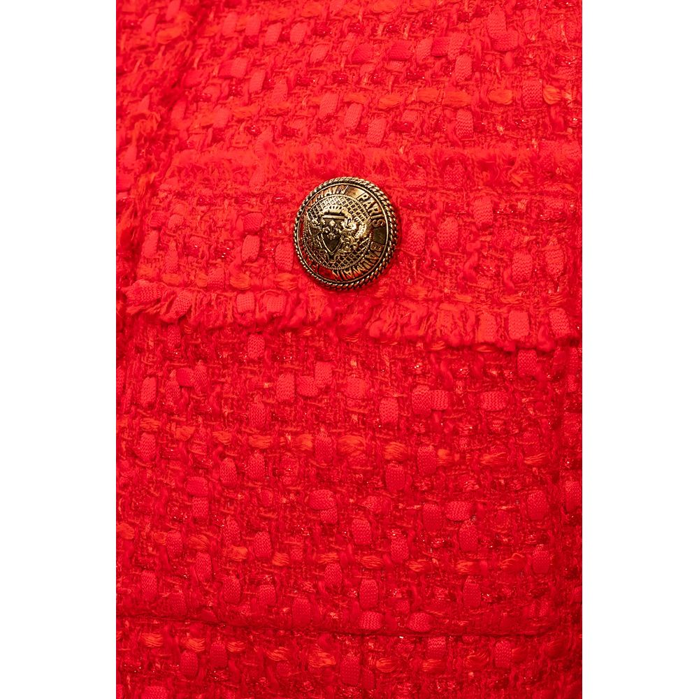 Balmain Red Nylon Suits & Blazer Glam Steals