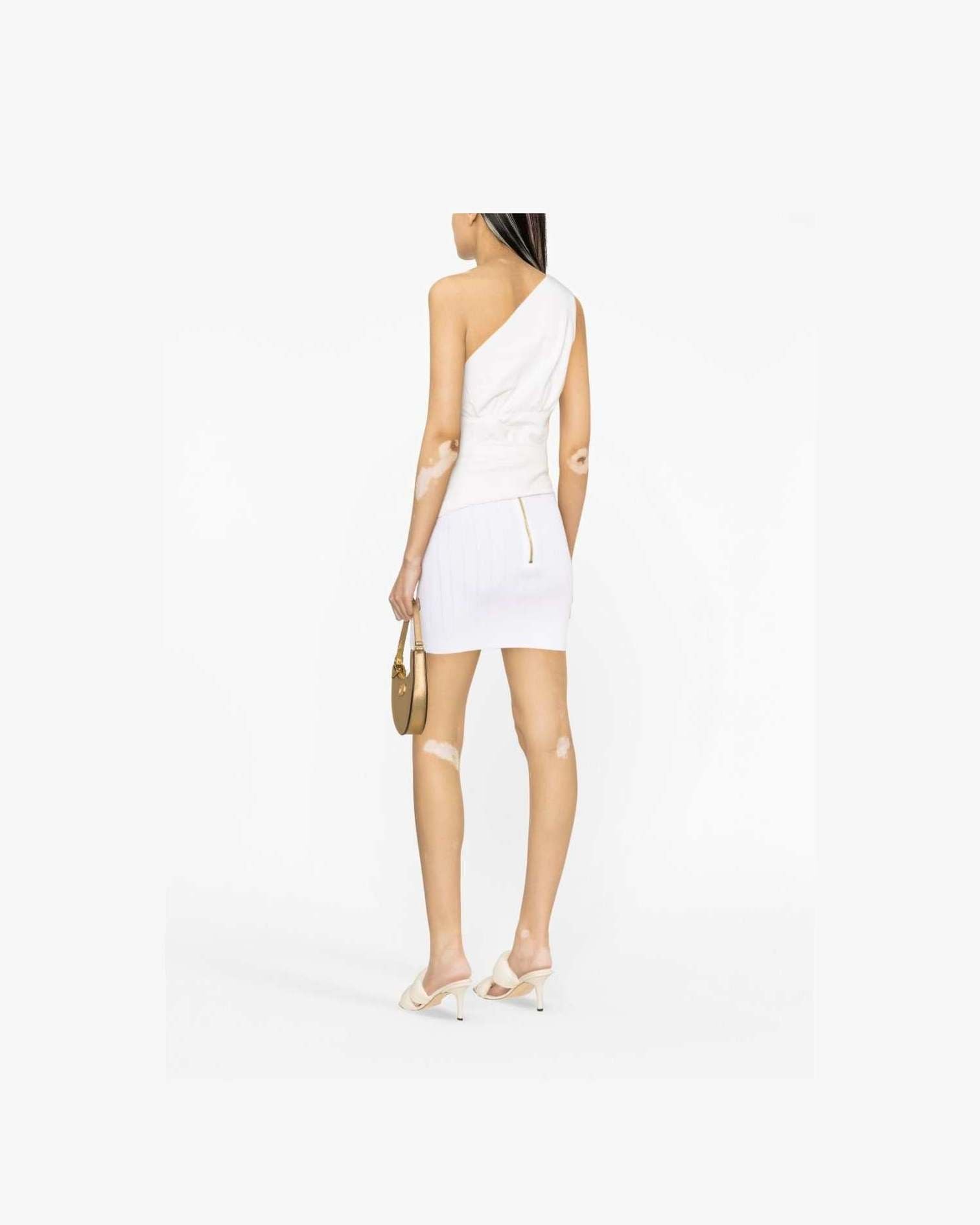 Balmain Ribbed Knit Miniskirt Glam Steals
