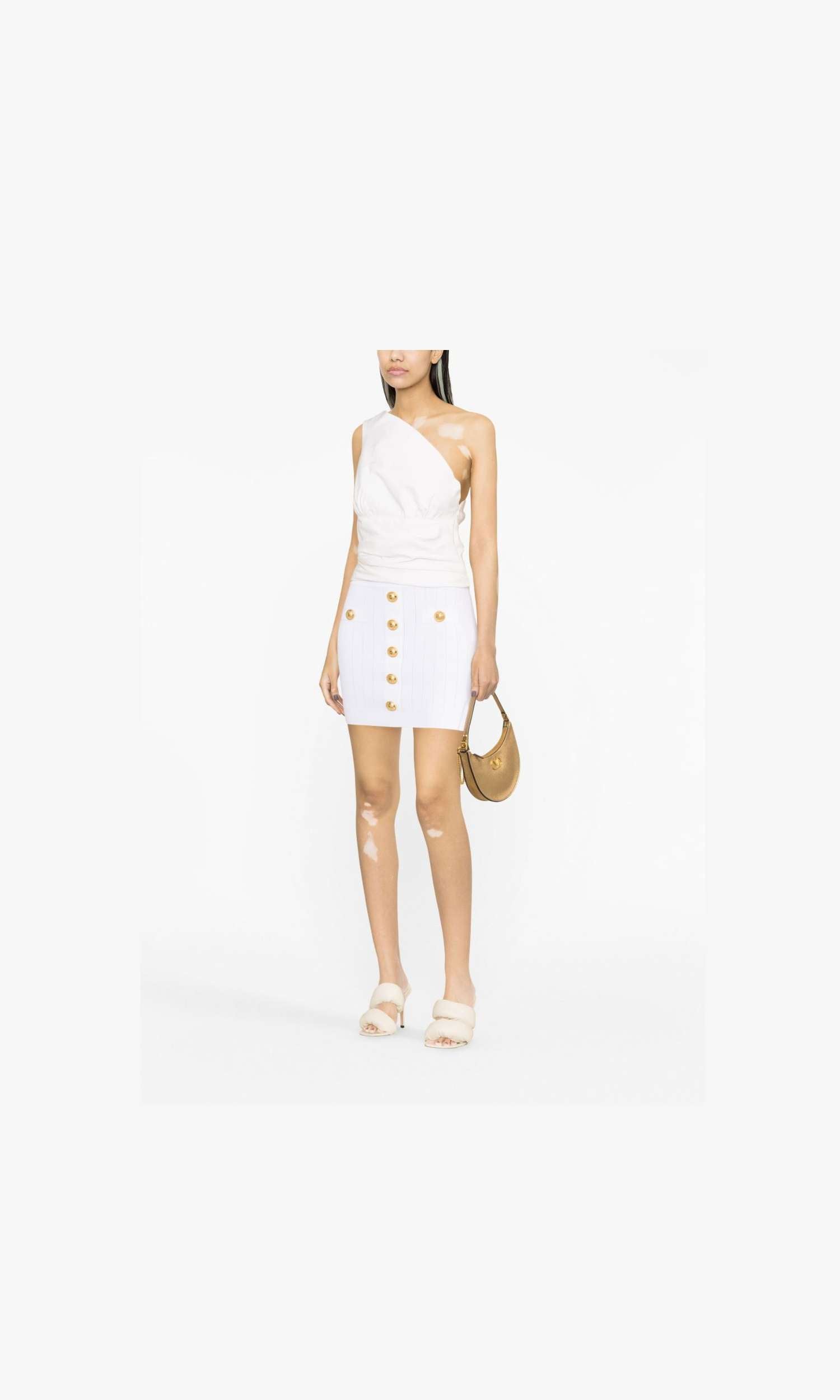 Balmain Ribbed Knit Miniskirt Glam Steals