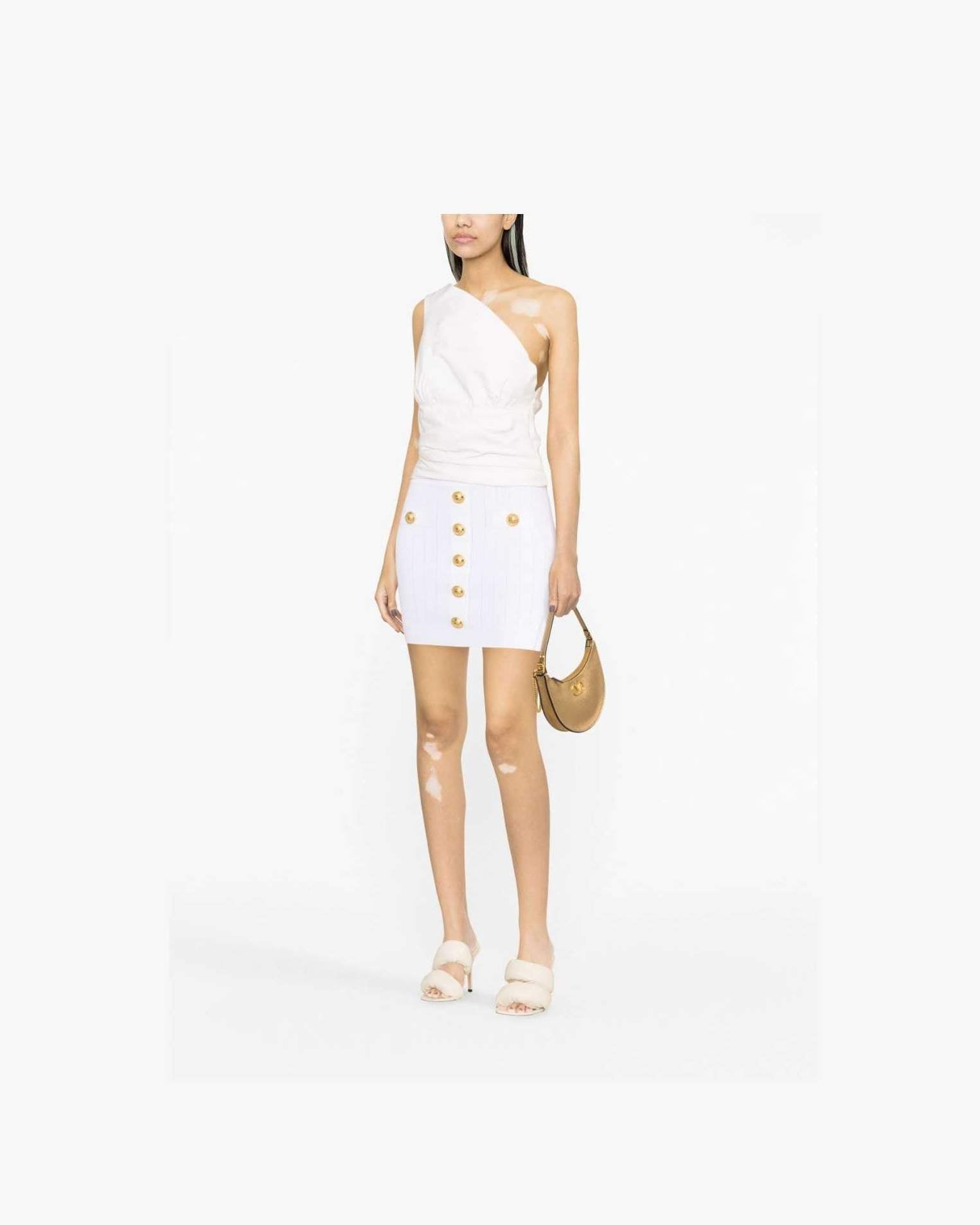 Balmain Ribbed Knit Miniskirt Glam Steals