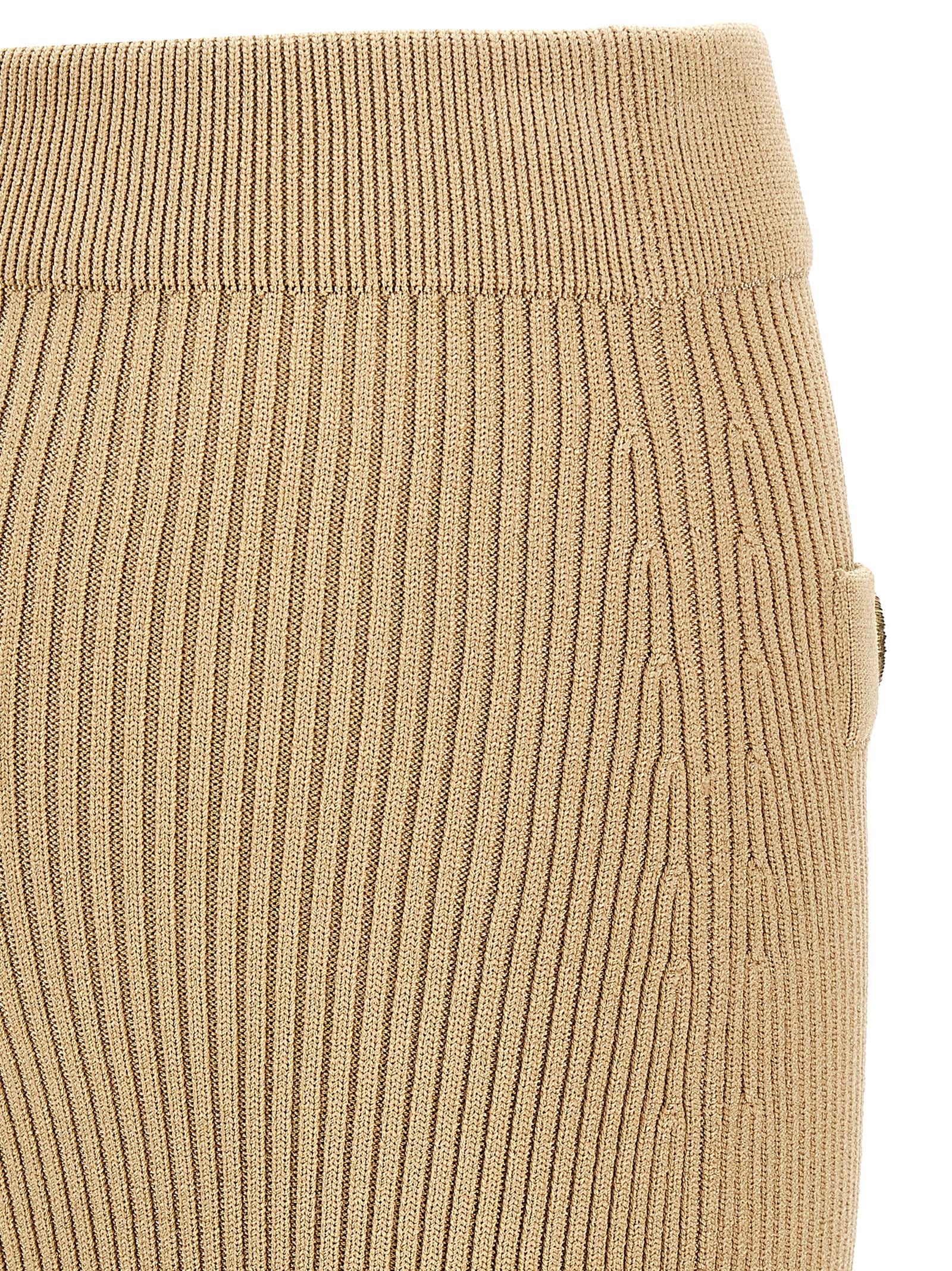Balmain Ribbed Midi Skirt Glam Steals