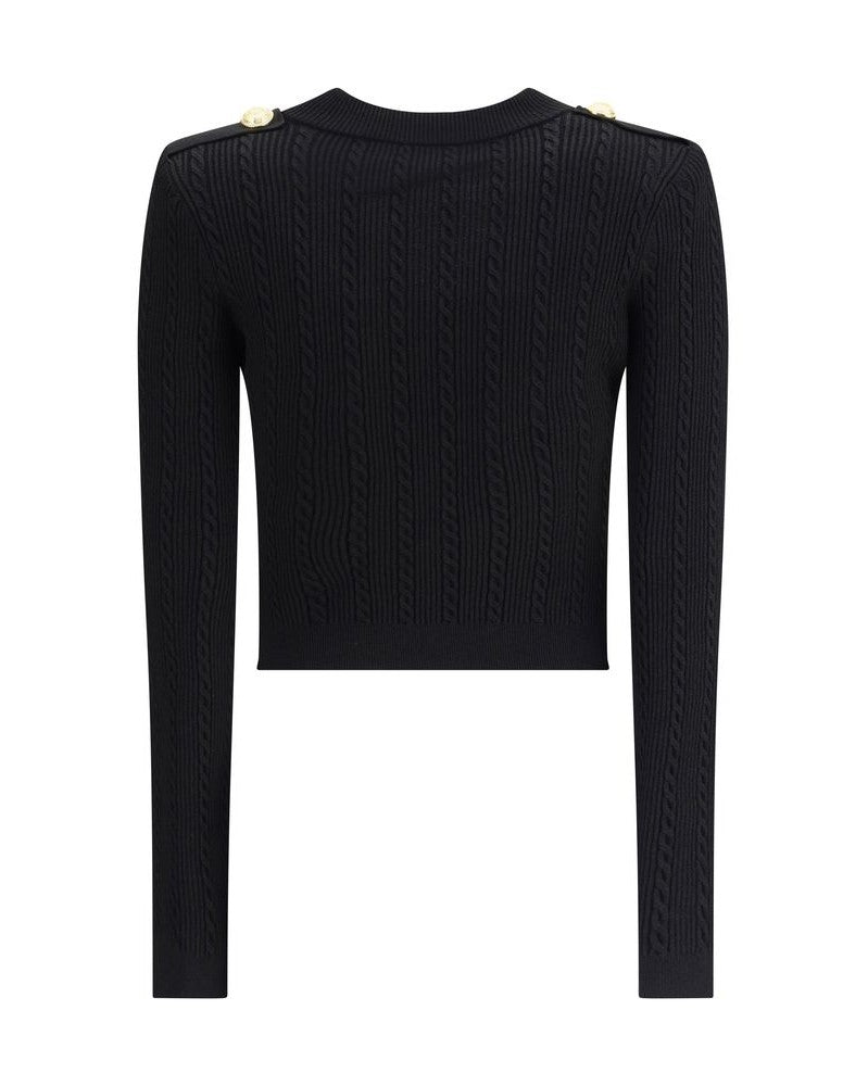 Balmain Ribbed and Braided Cardigan Glam Steals