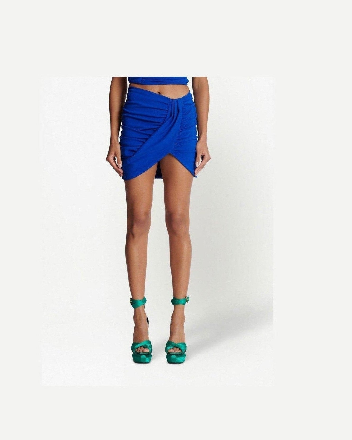 Balmain Ruched Mini Skirt Glam Steals