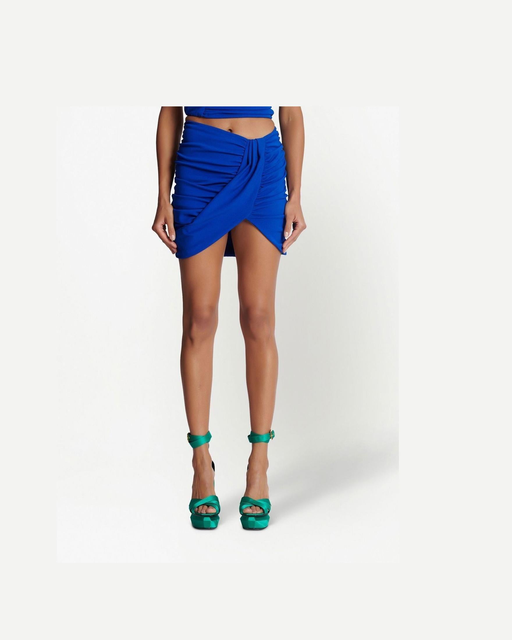 Balmain Ruched Mini Skirt Glam Steals