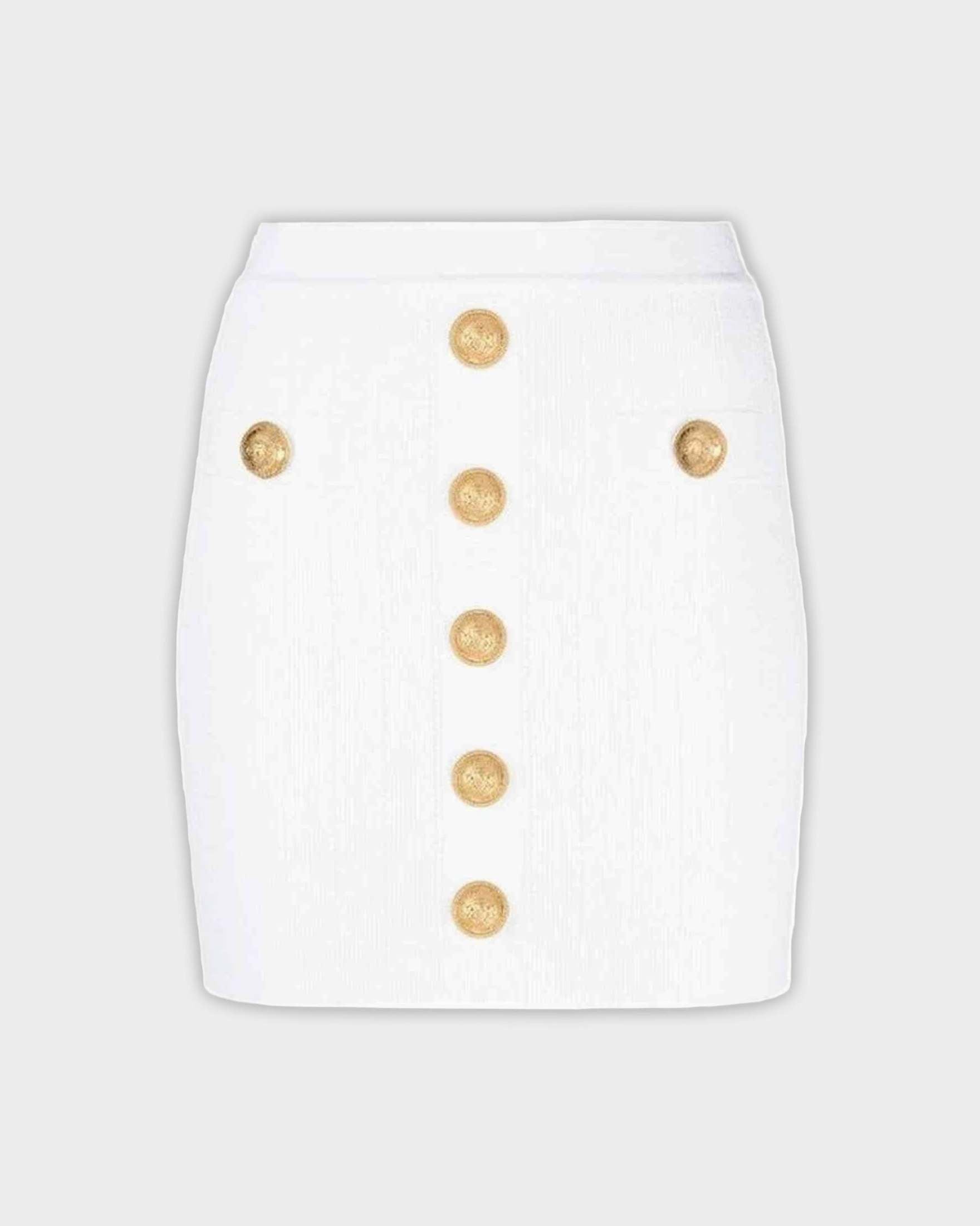 Balmain Stretch Mini Skirt Glam Steals