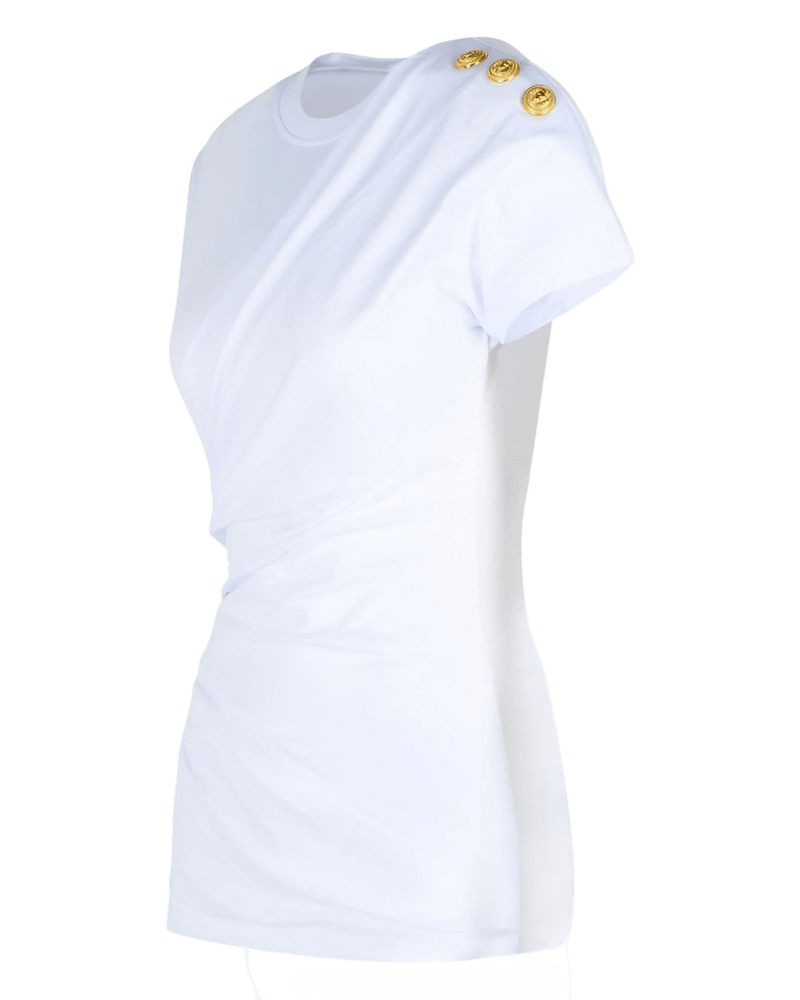 Balmain T-shirts and Polos White Glam Steals