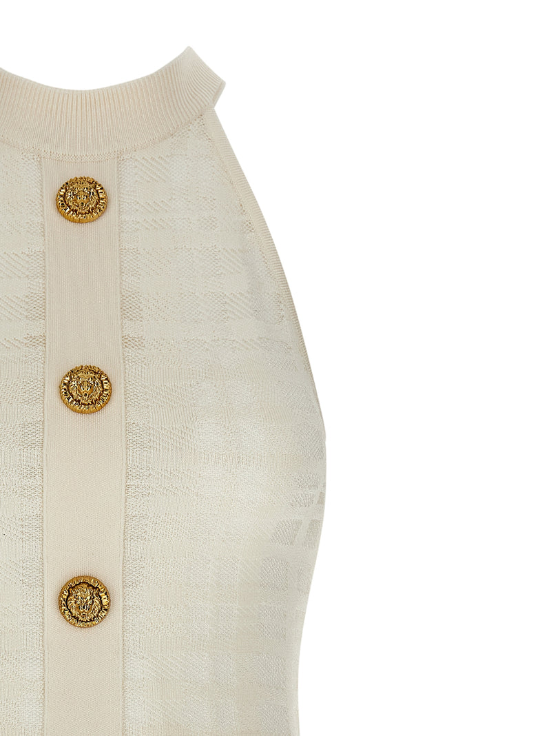 Balmain Tartan Knit Dress Glam Steals