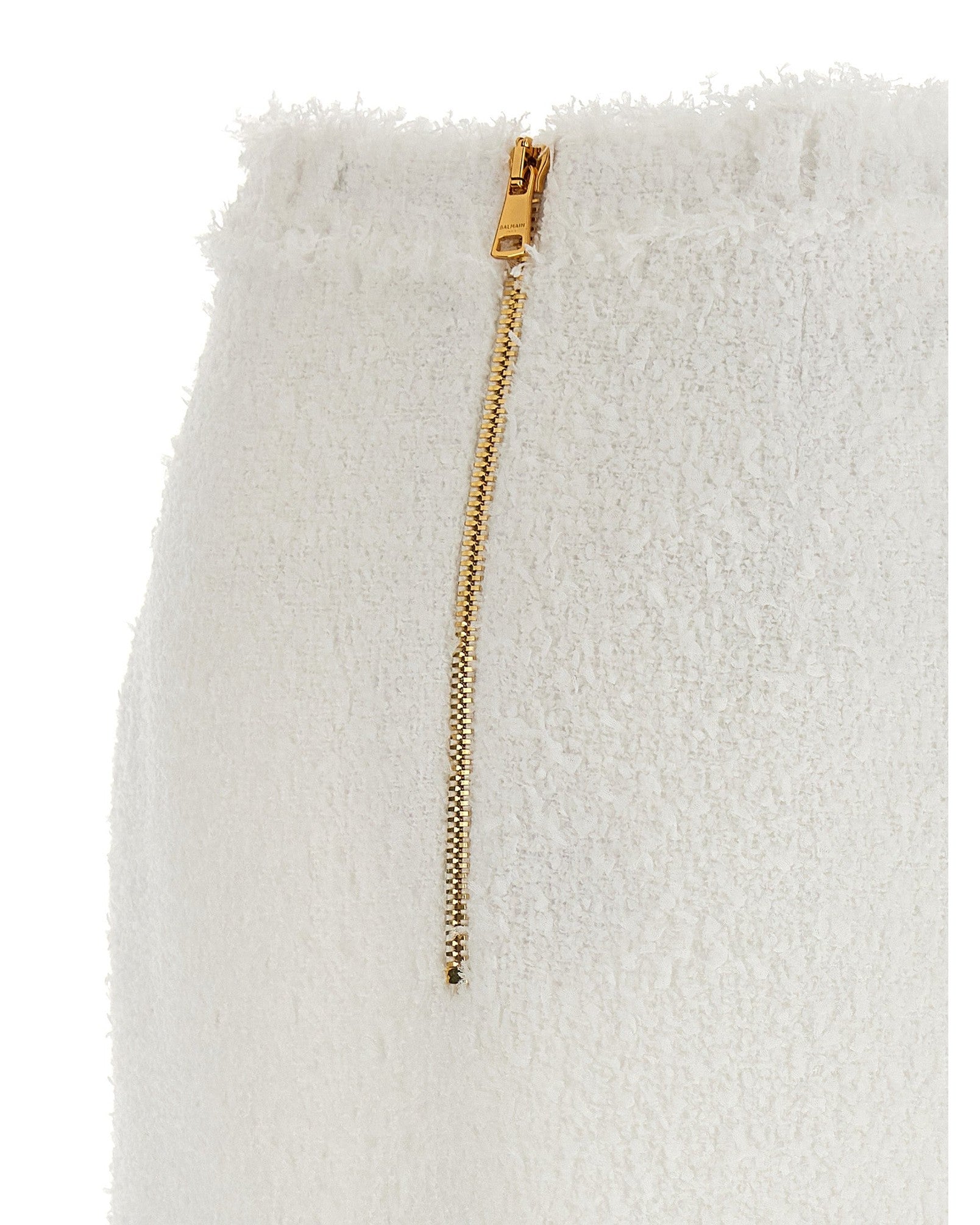 Balmain Tweed Button Skirt Glam Steals