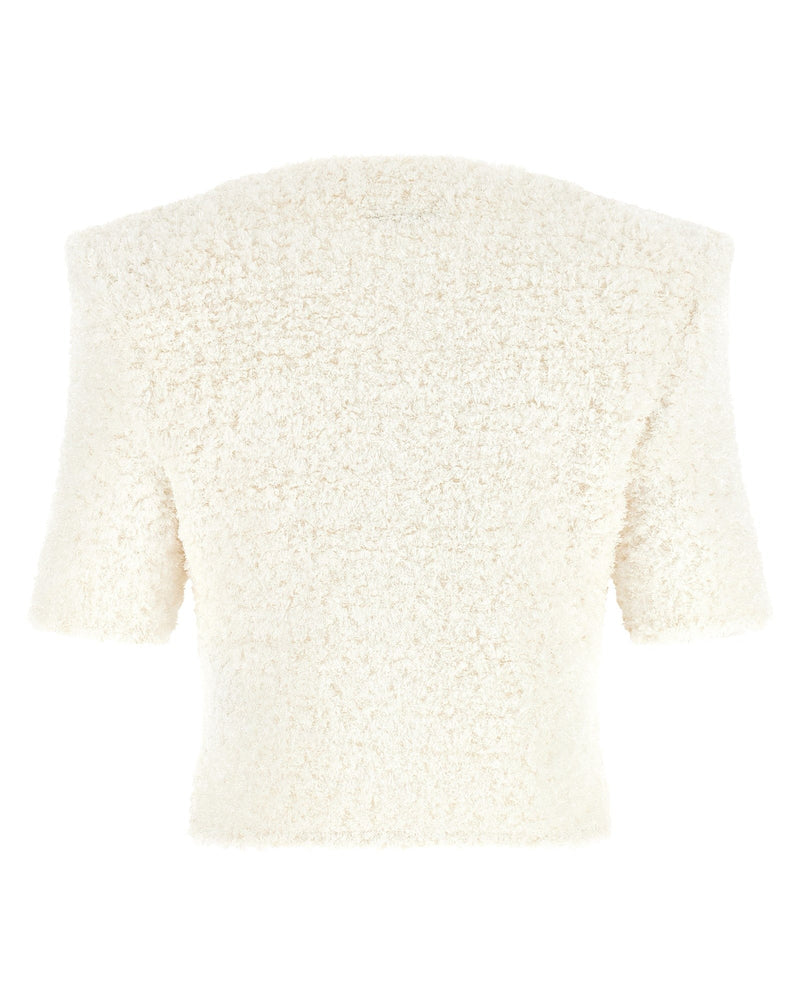 Balmain Tweed Cardigan Plumetis Glam Steals