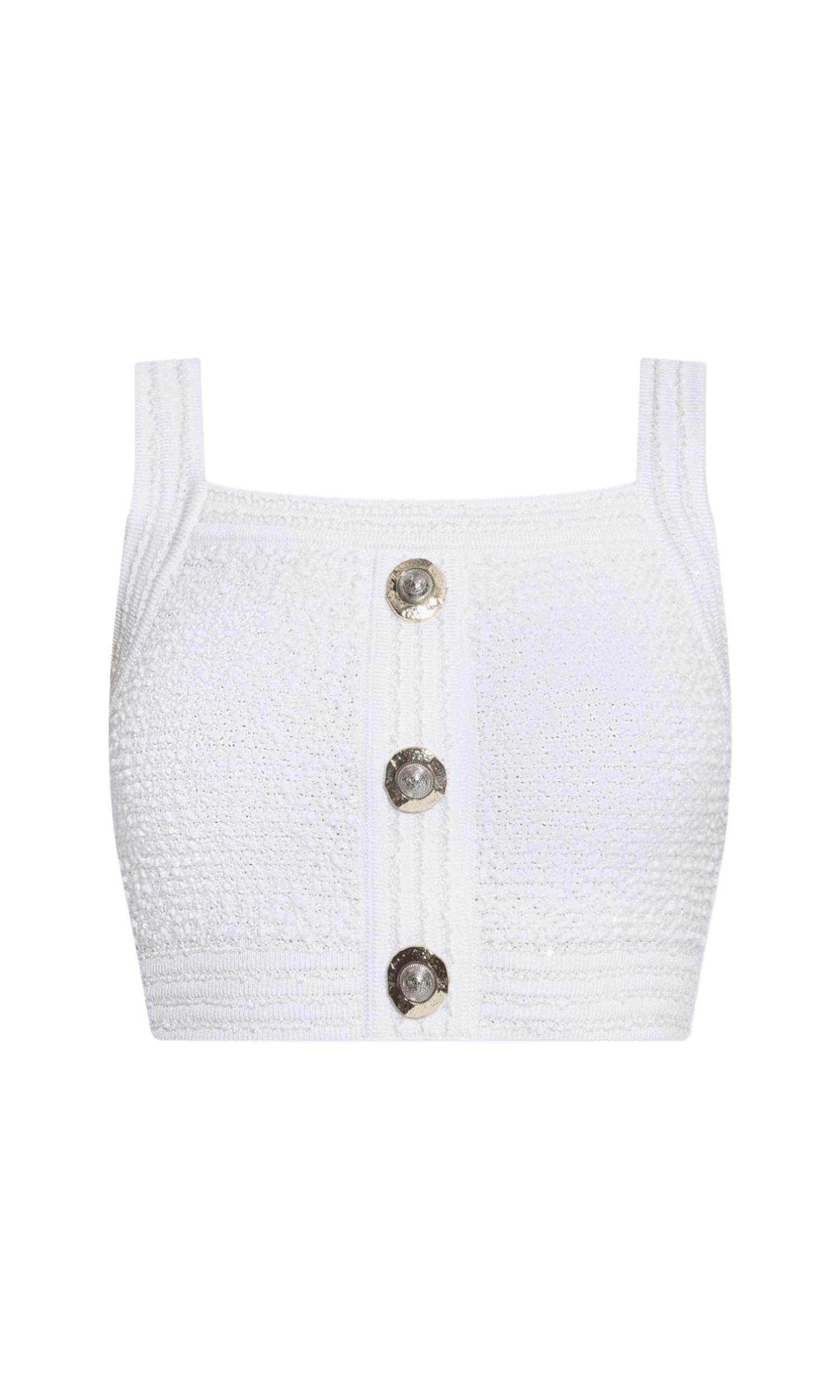 Balmain Tweed Crop Top Glam Steals