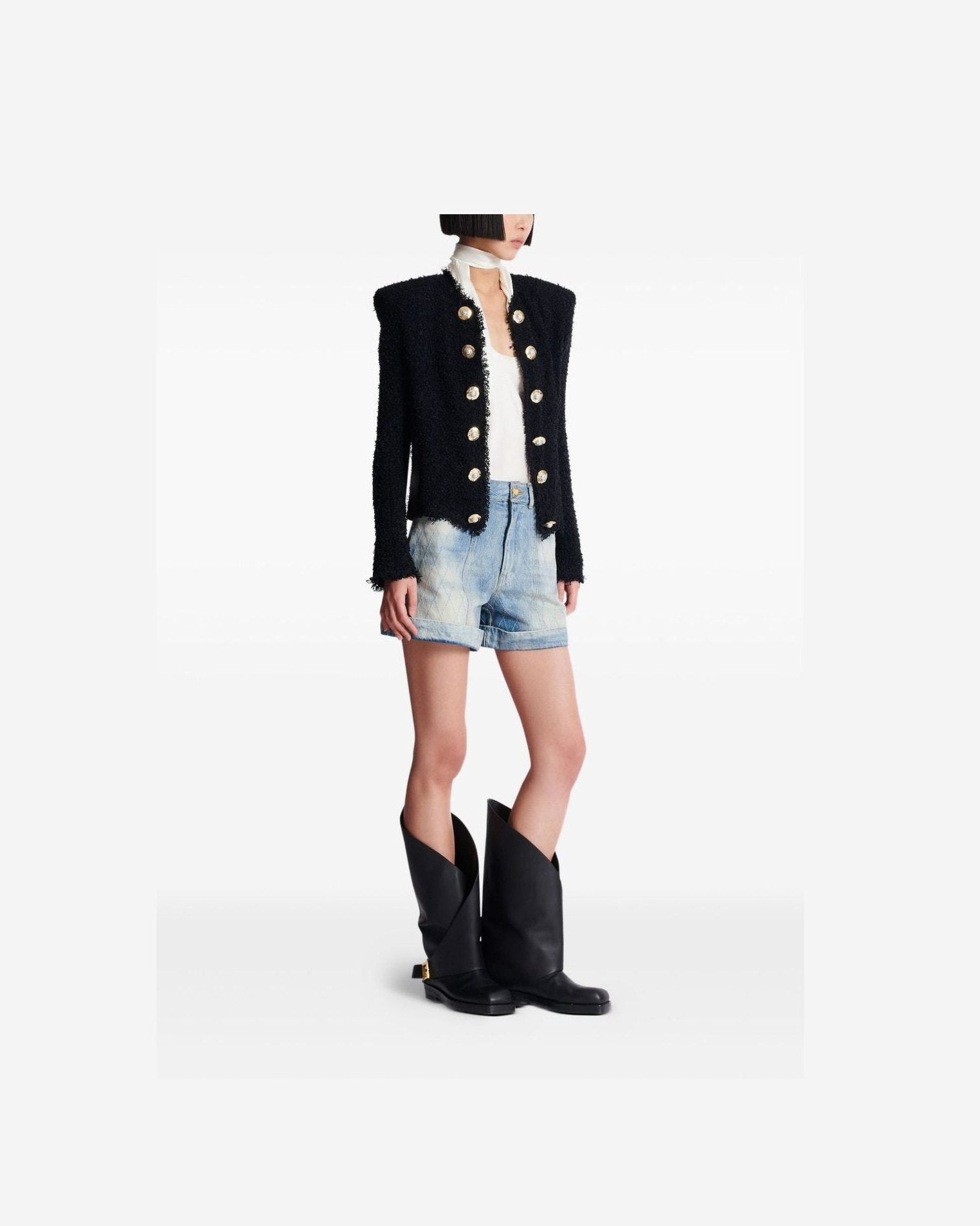 Balmain Tweed Edge To Jacket Glam Steals